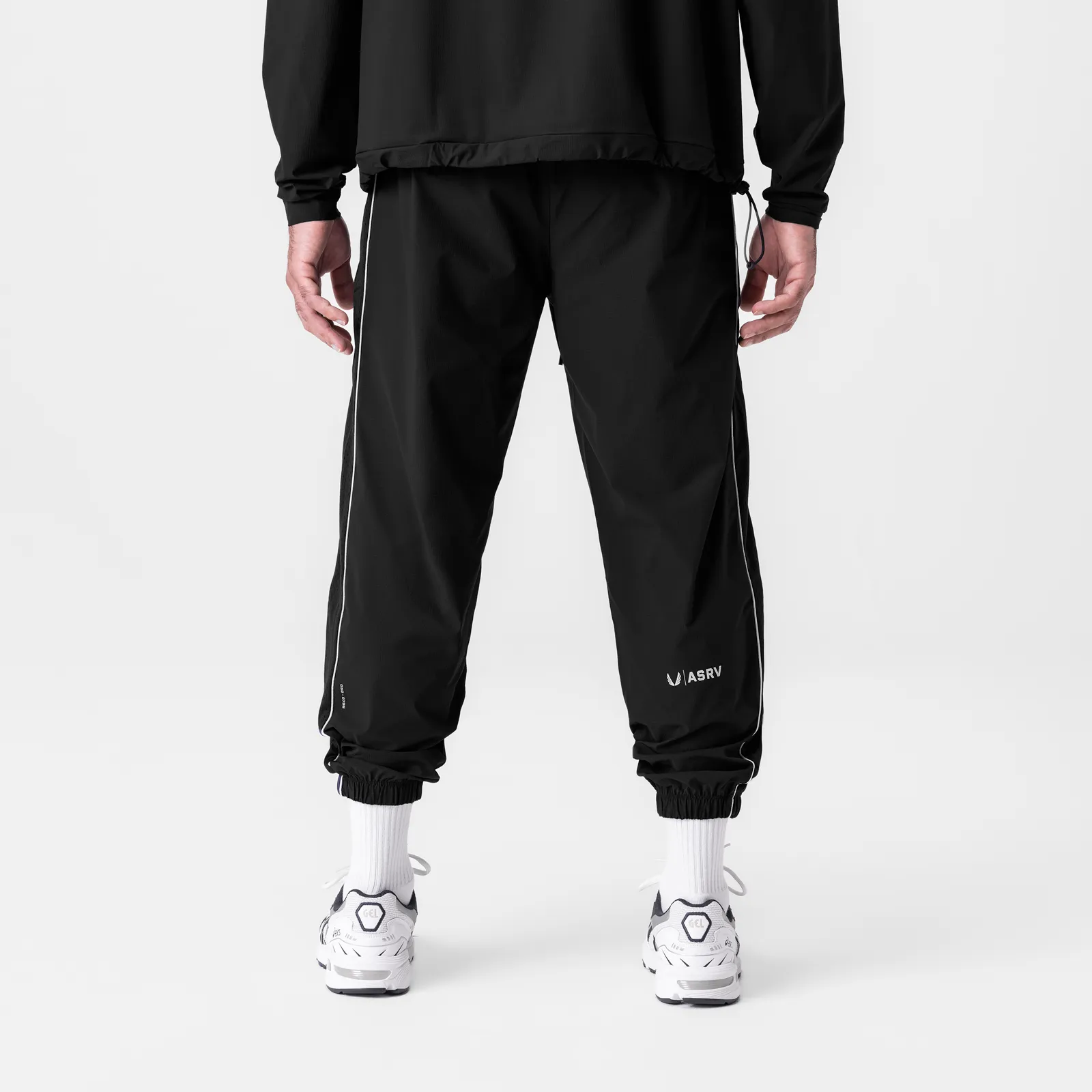 0796. Ripstop Oversized Track Pant - Black "Patch"