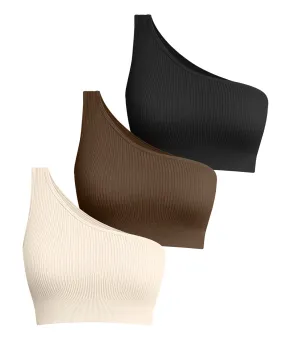 3 Pieces Ribbed  Seamless Sport Bra