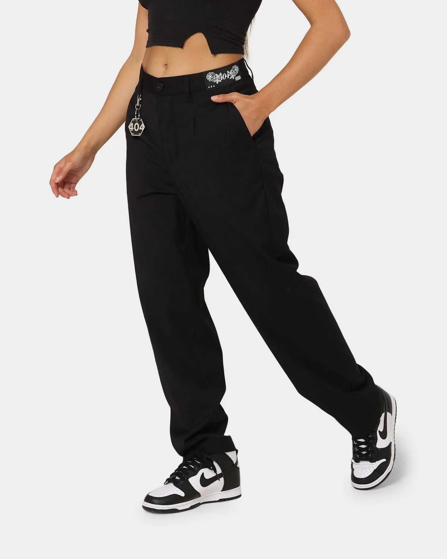 404 Liberty Baggy Trousers Black