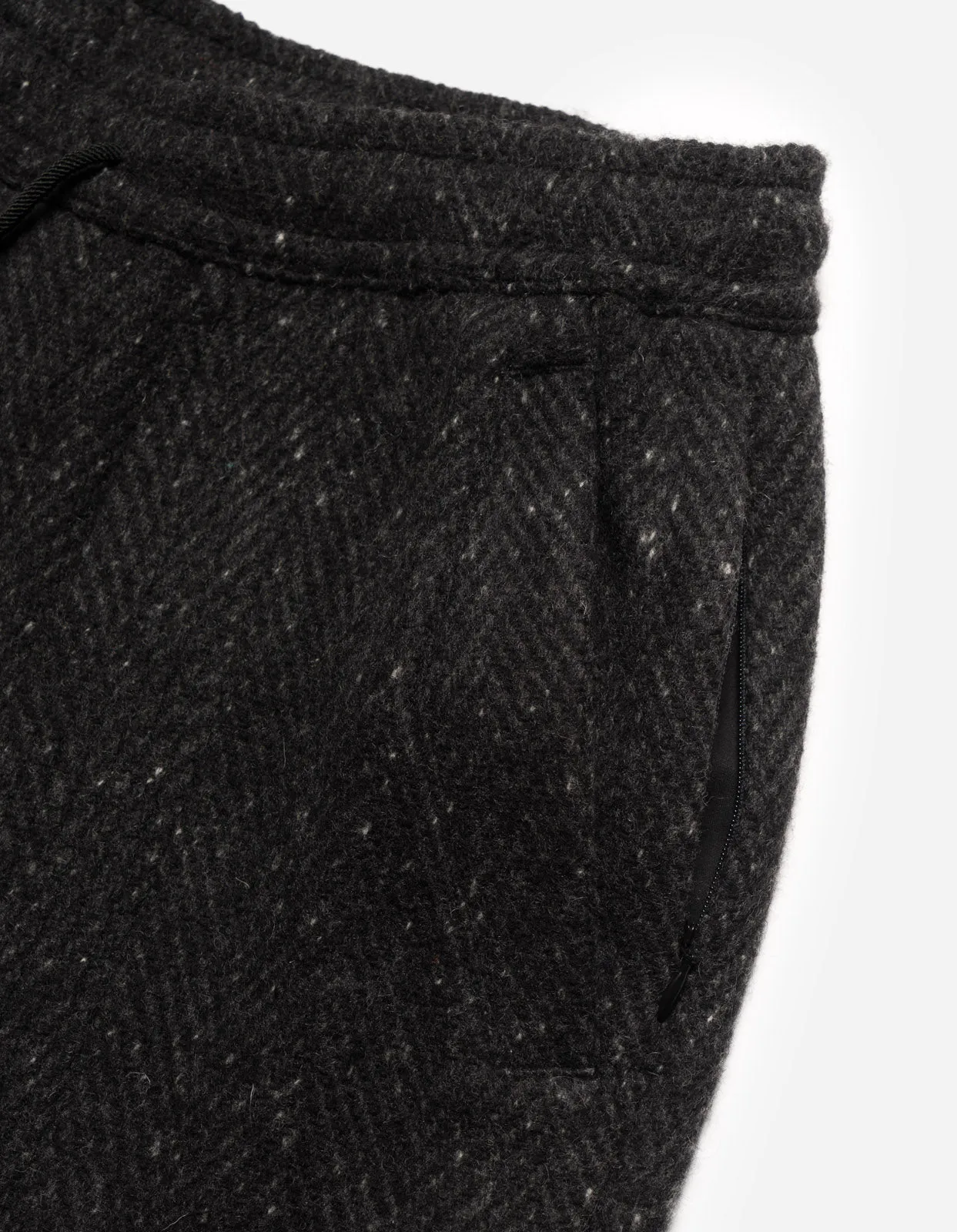 5334 Wool Hakama Track Pants Black