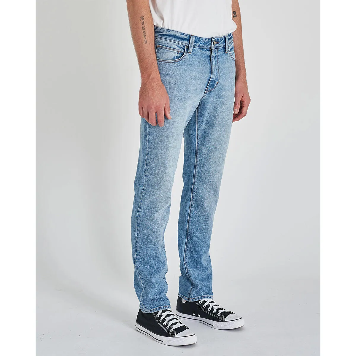 Abrand Mens Slim Dexter Jean Mid Vintage Blue