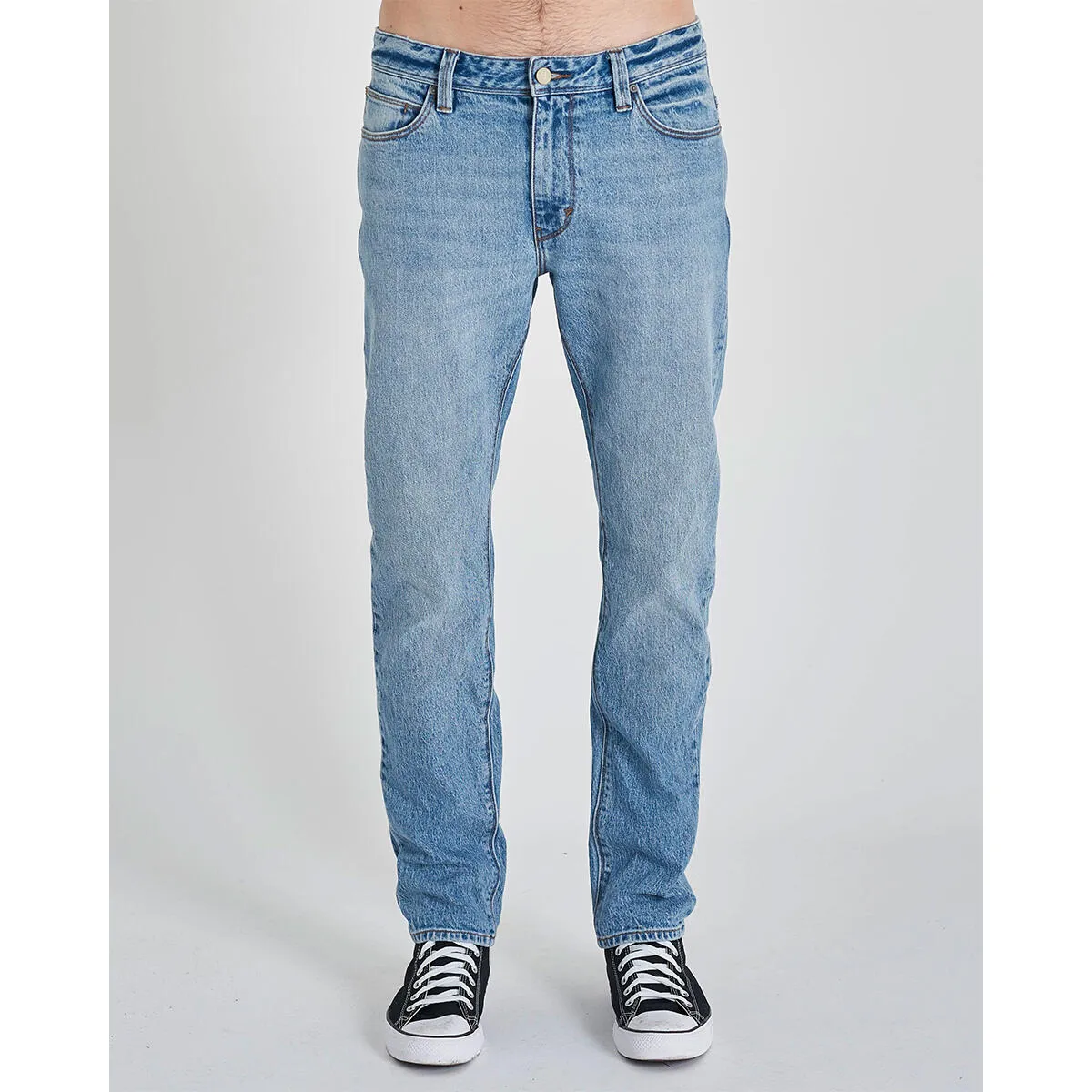 Abrand Mens Slim Dexter Jean Mid Vintage Blue