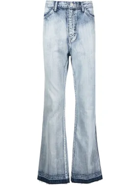 Acid-Wash Straight-Leg Jeans