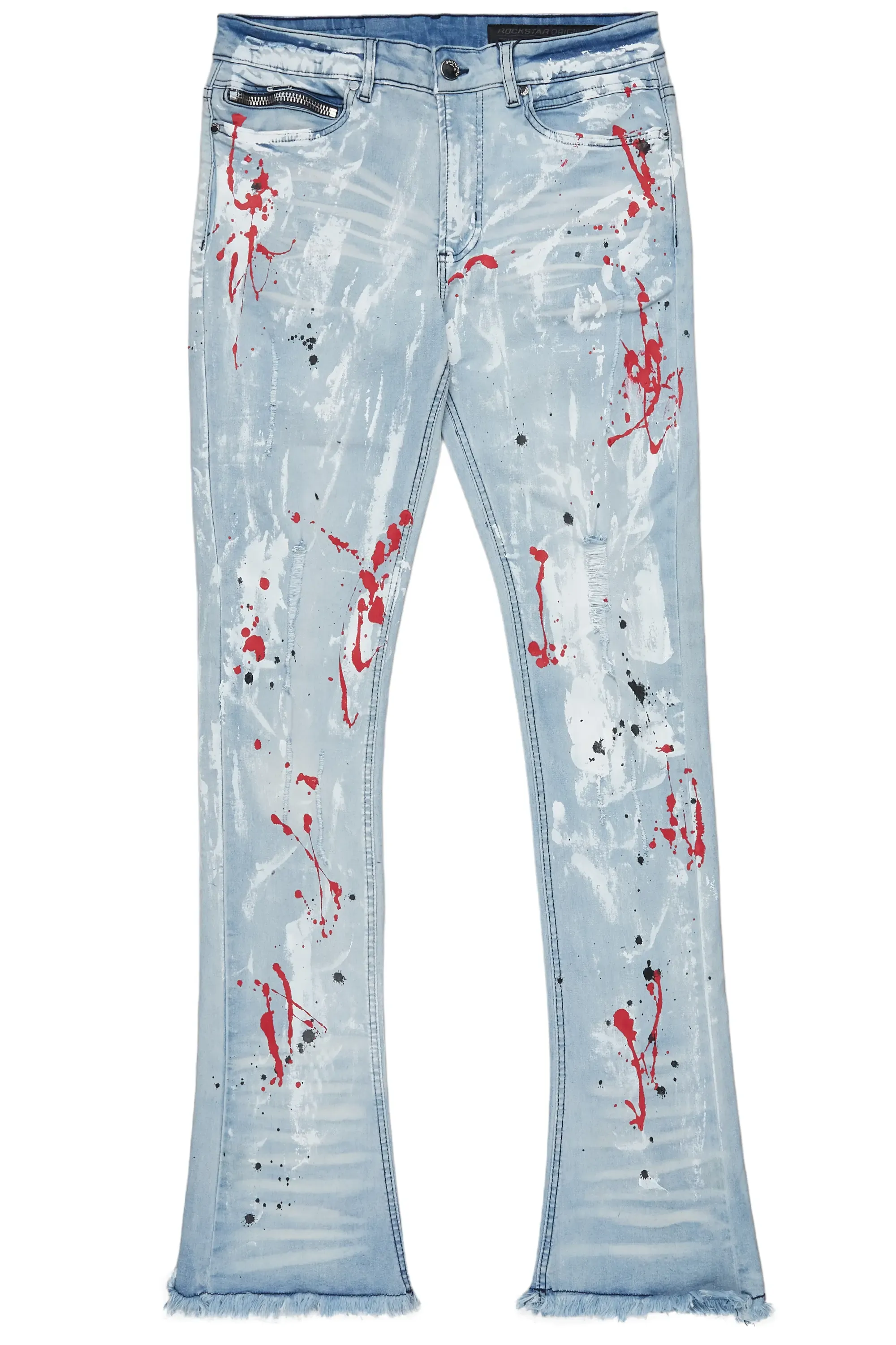 Aldis Blue Painter Stacked Flare Jean