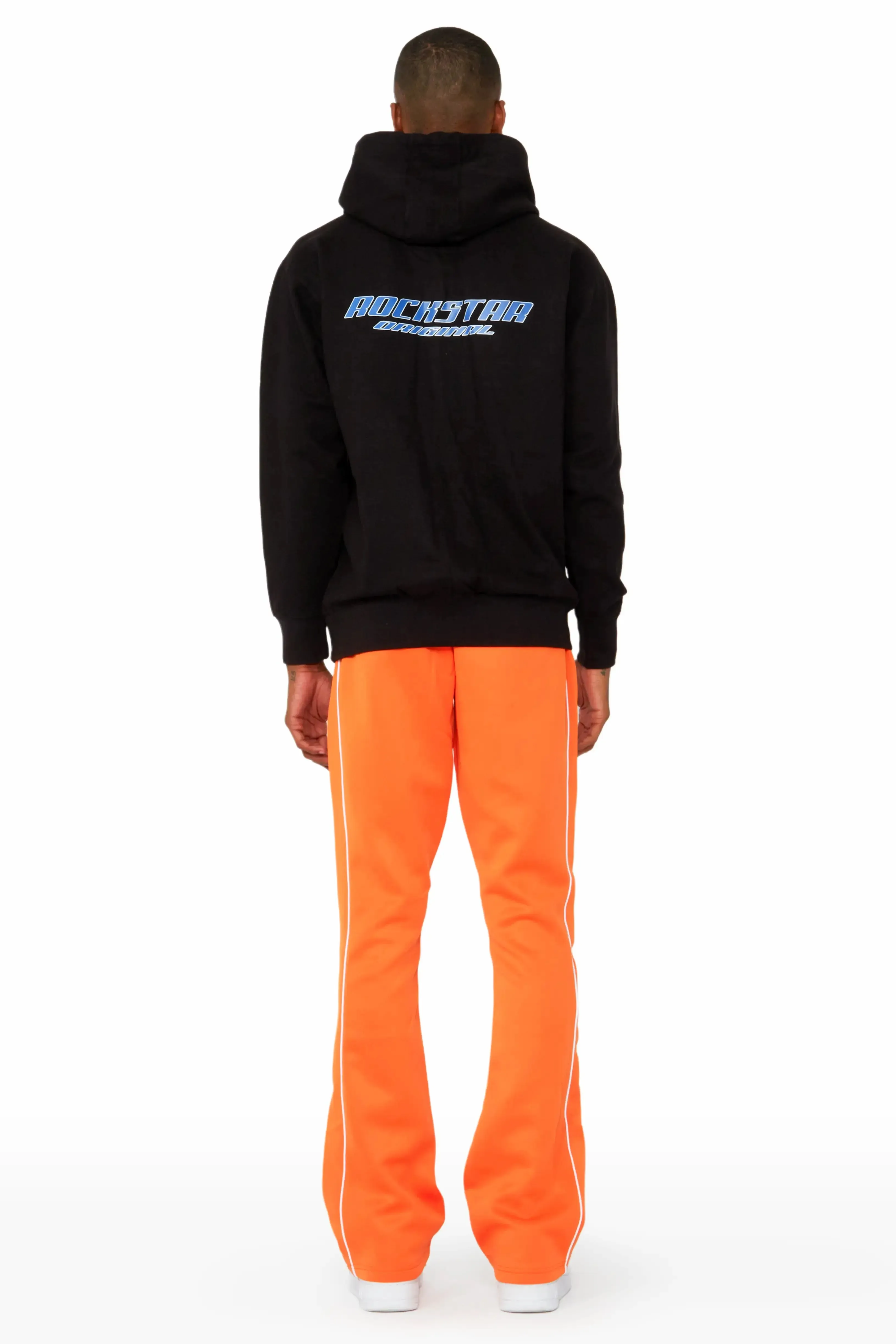 Aleksey Black/Orange Graphic Hoodie/Track Pant Set