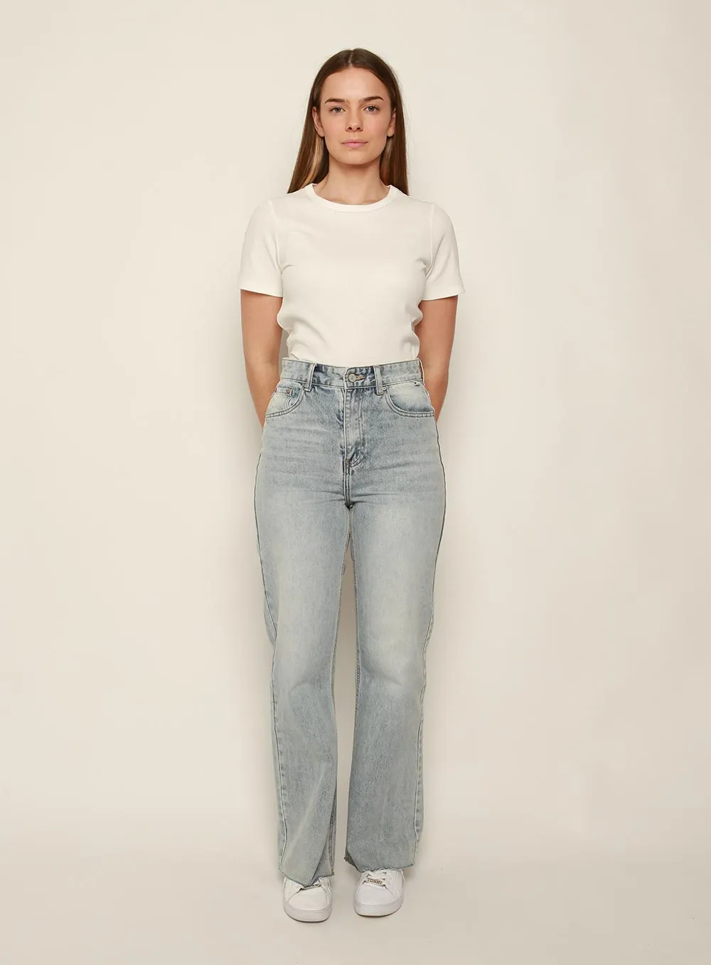 Ariel Wide Leg Vintage Jean-LIGHT BLUE