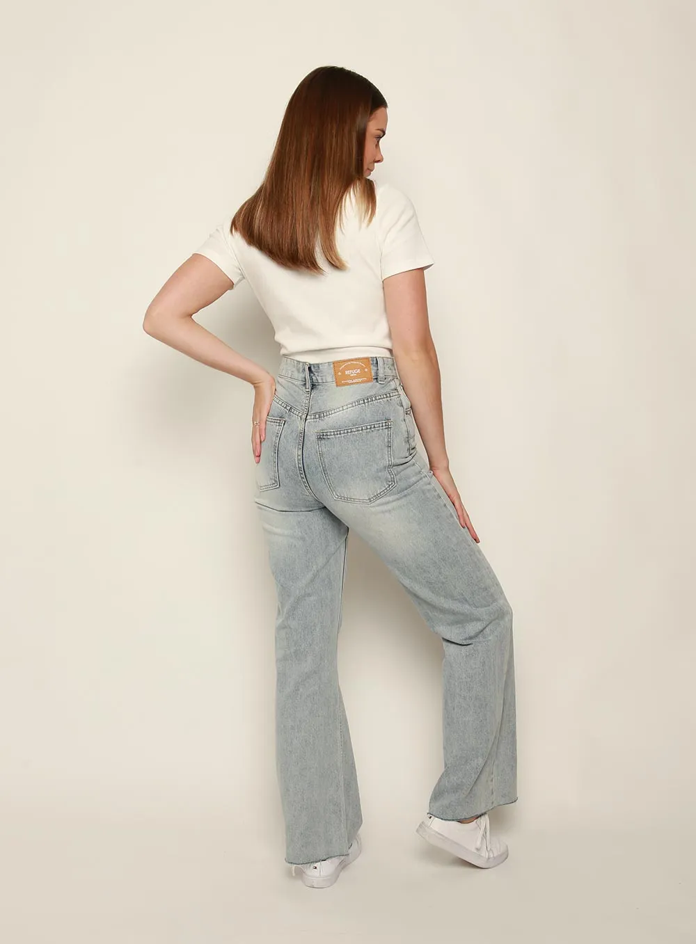 Ariel Wide Leg Vintage Jean-LIGHT BLUE