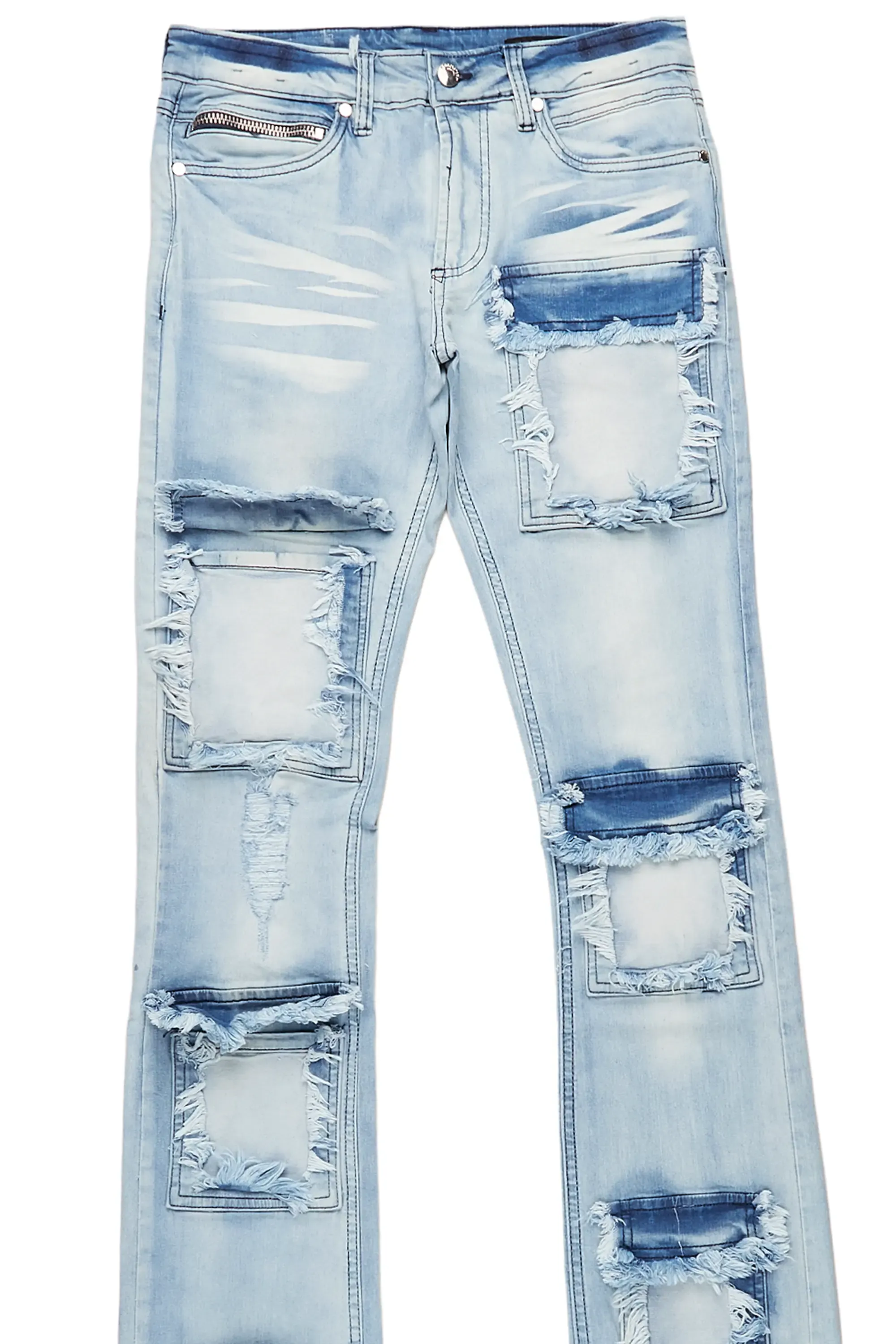 Asle Blue Super Stacked Flare Jean