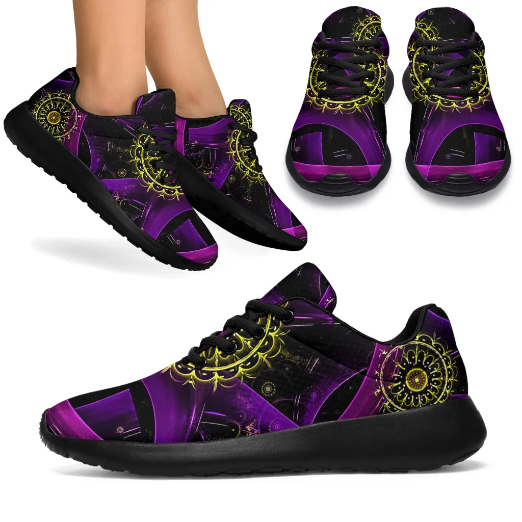 Awesome Purple Lines Sport Sneakers