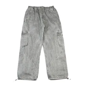 Baggy Washed Slant Cargo Pant (Olive)