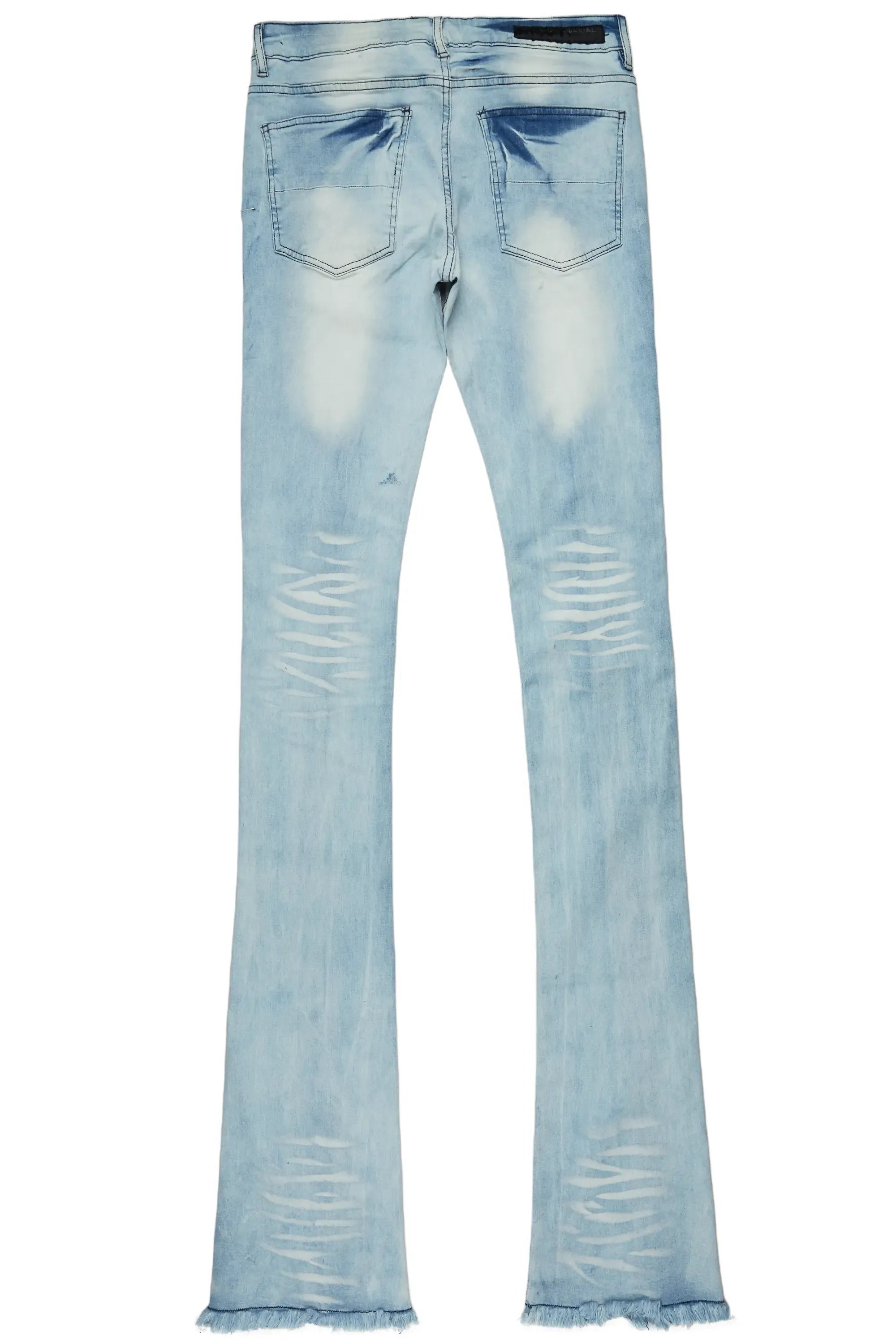 Baraz Blue Painter Super Stacked Flare Jean