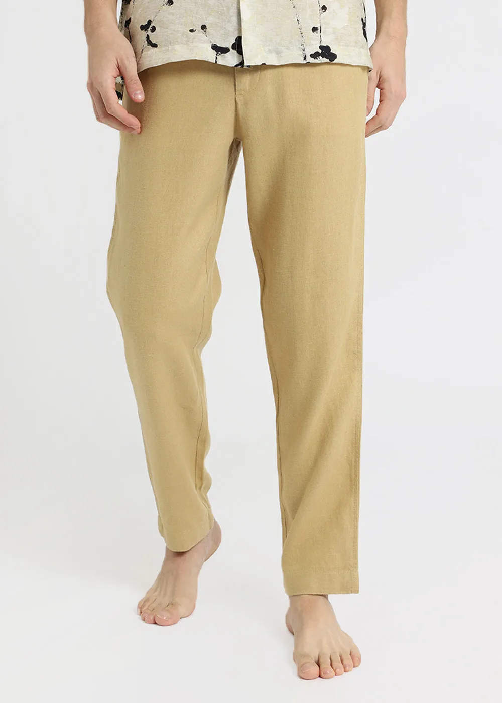 Beige Linen pant