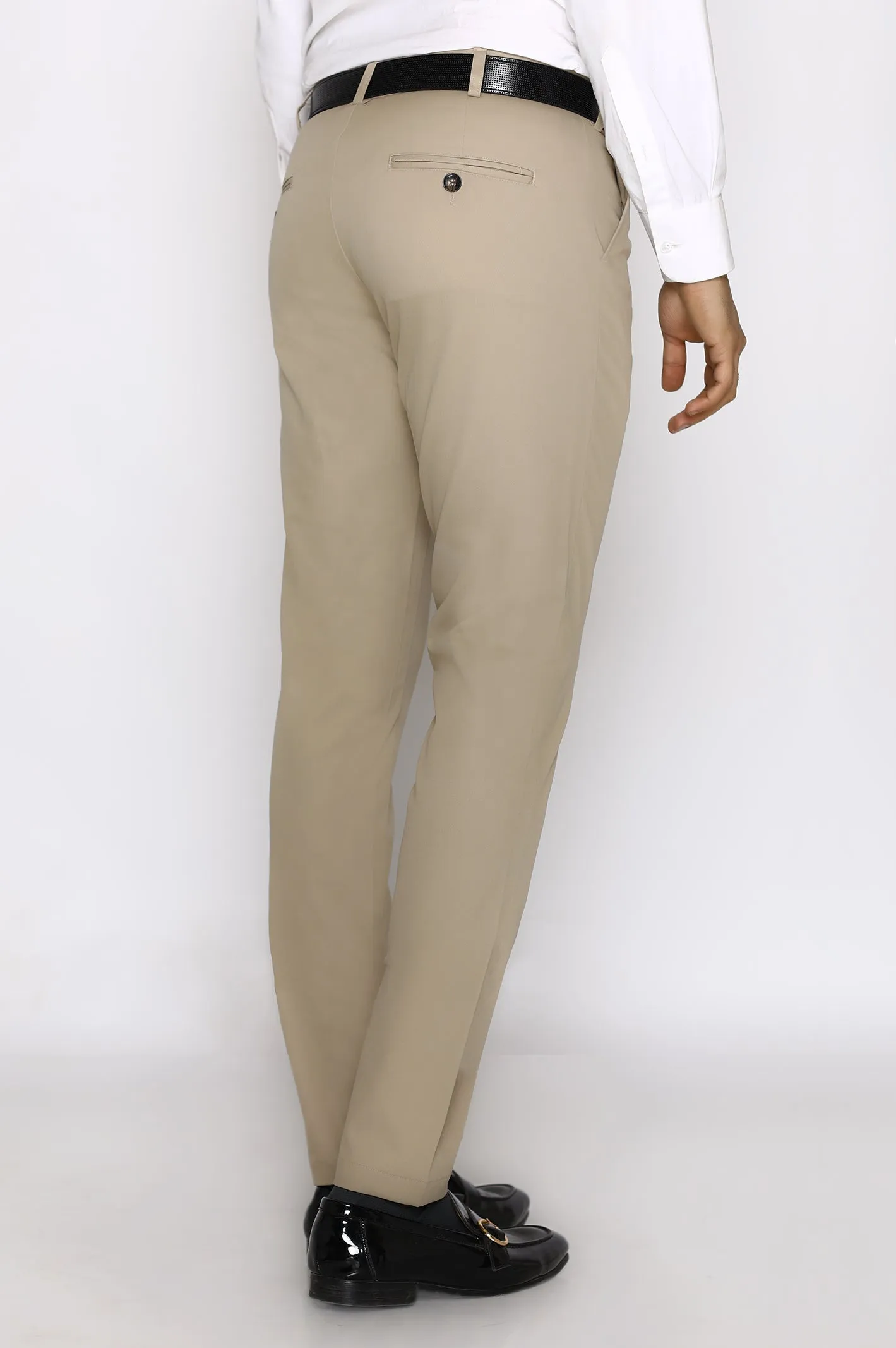 Beige Smart Fit Cotton Chino