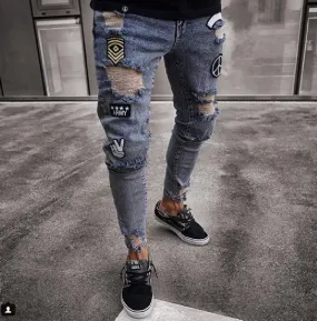 Biker Ripped Jeans Pant