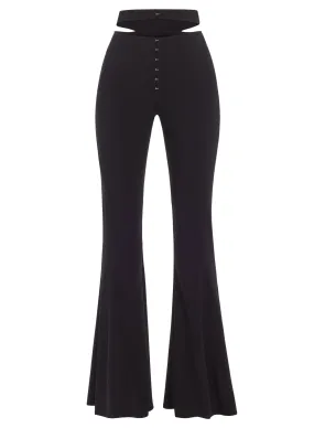 black hook & eye bootcut tailoring trousers