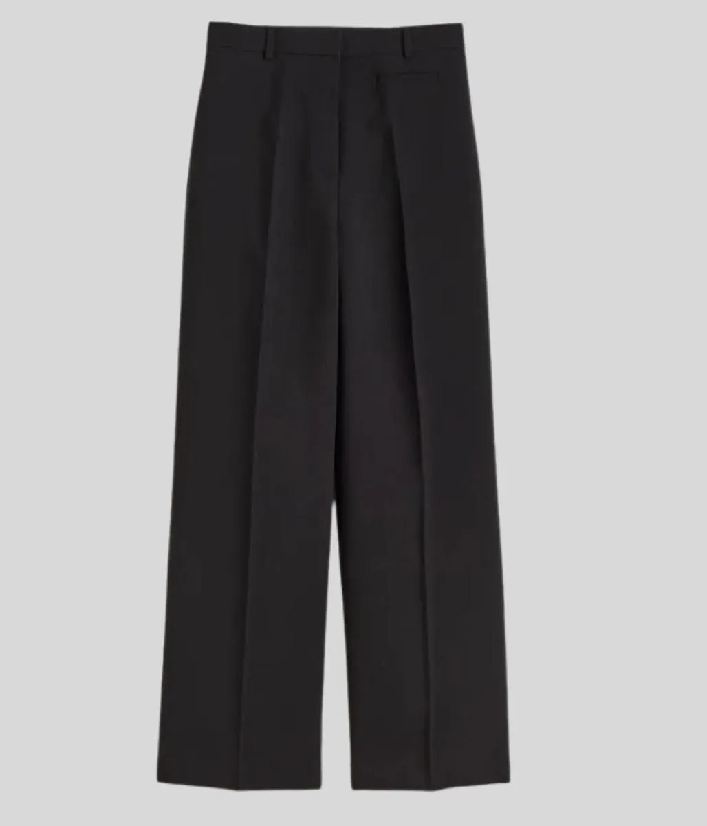 Black Smart Wide Leg Trousers