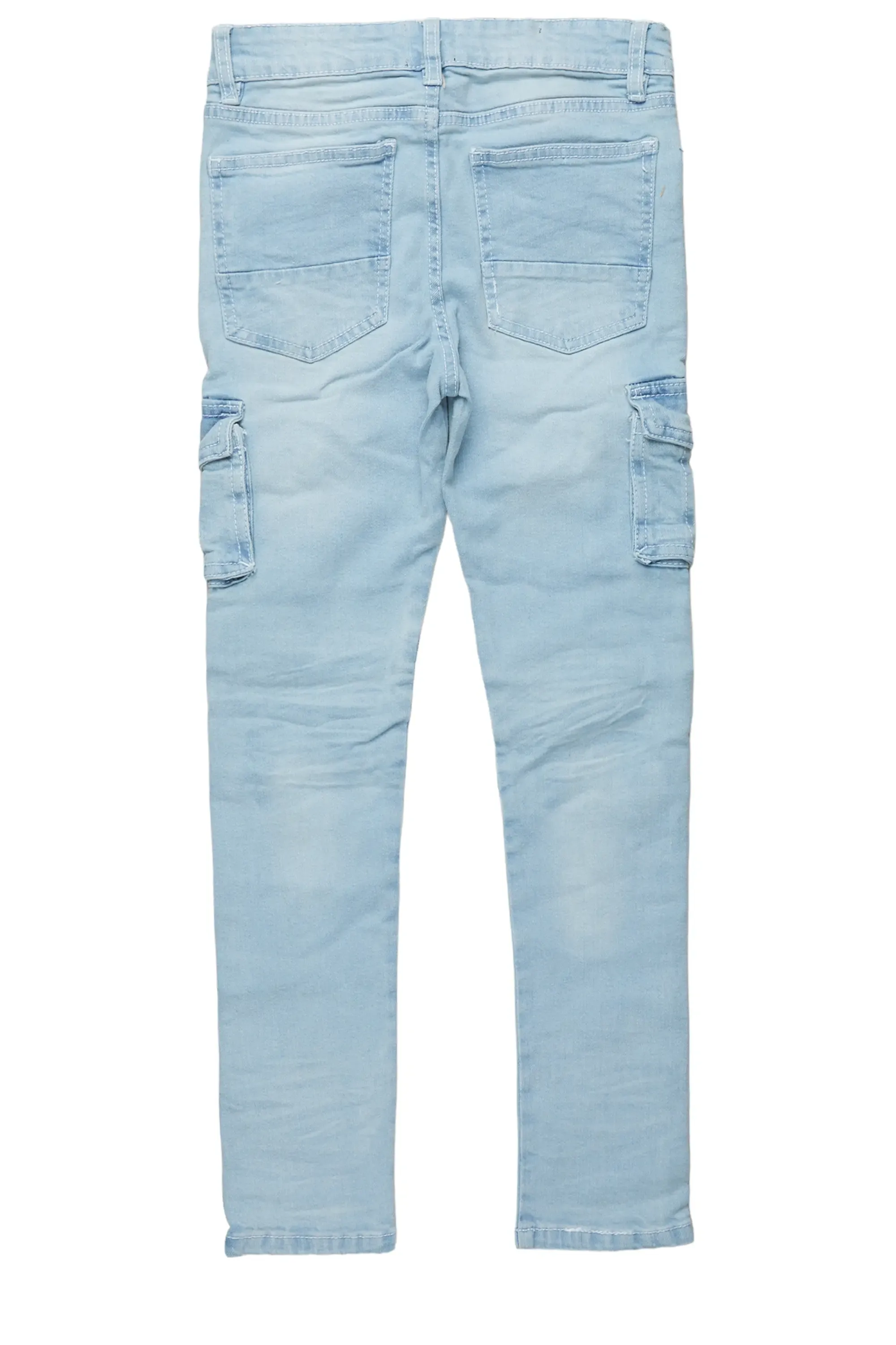 Boys Albas Light Blue Cargo Slim Fit Jean