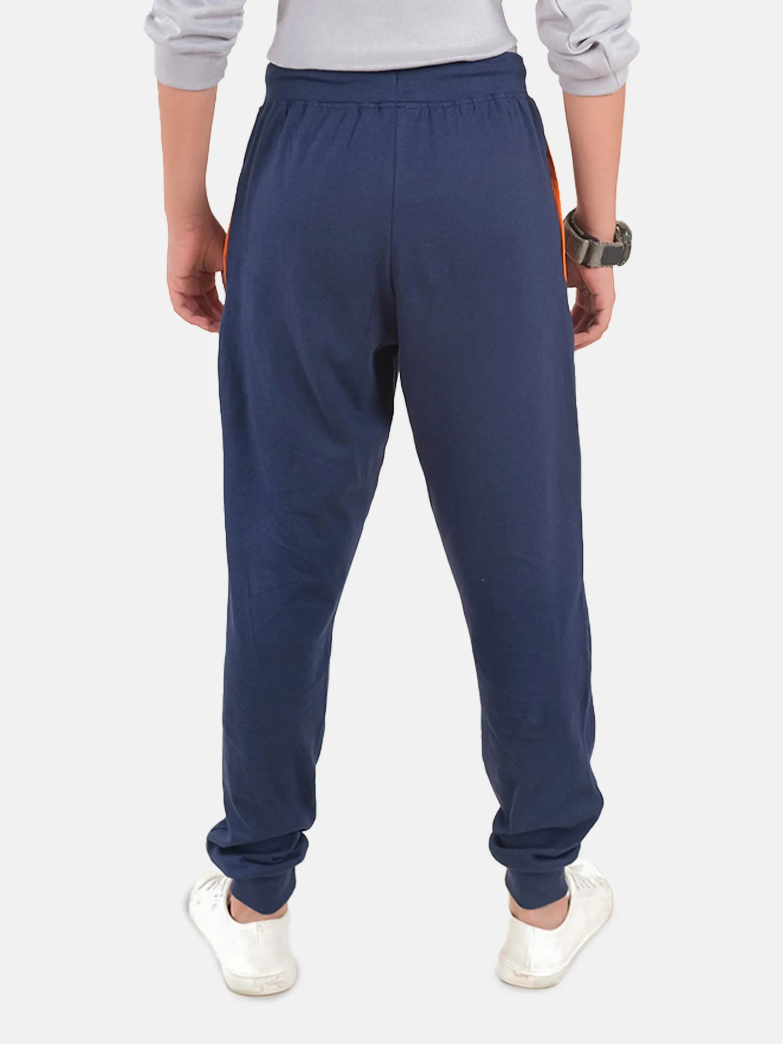 Boys Cotton Straight Pocket Printed Track Pant