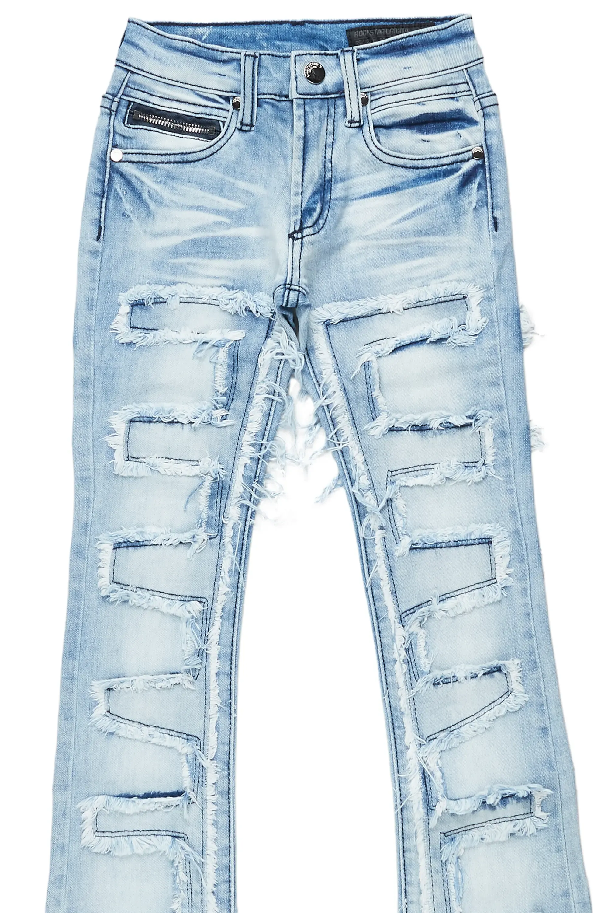 Boys Hallie Blue Super Stacked Flare Jean