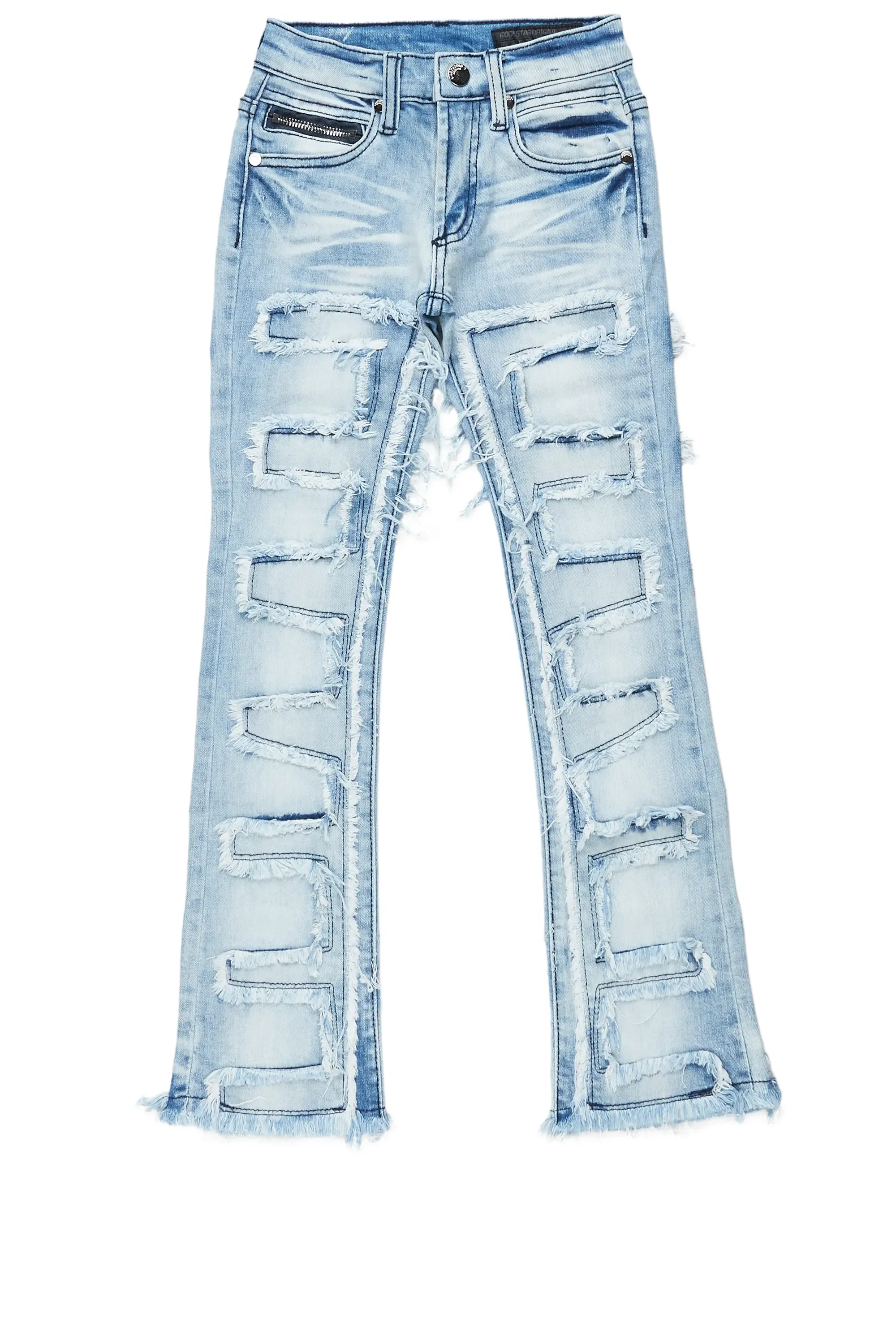 Boys Hallie Blue Super Stacked Flare Jean