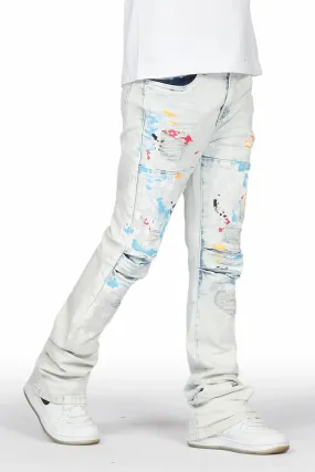 Boys Jaffer Light Blue Painter Stacked Flare Jean