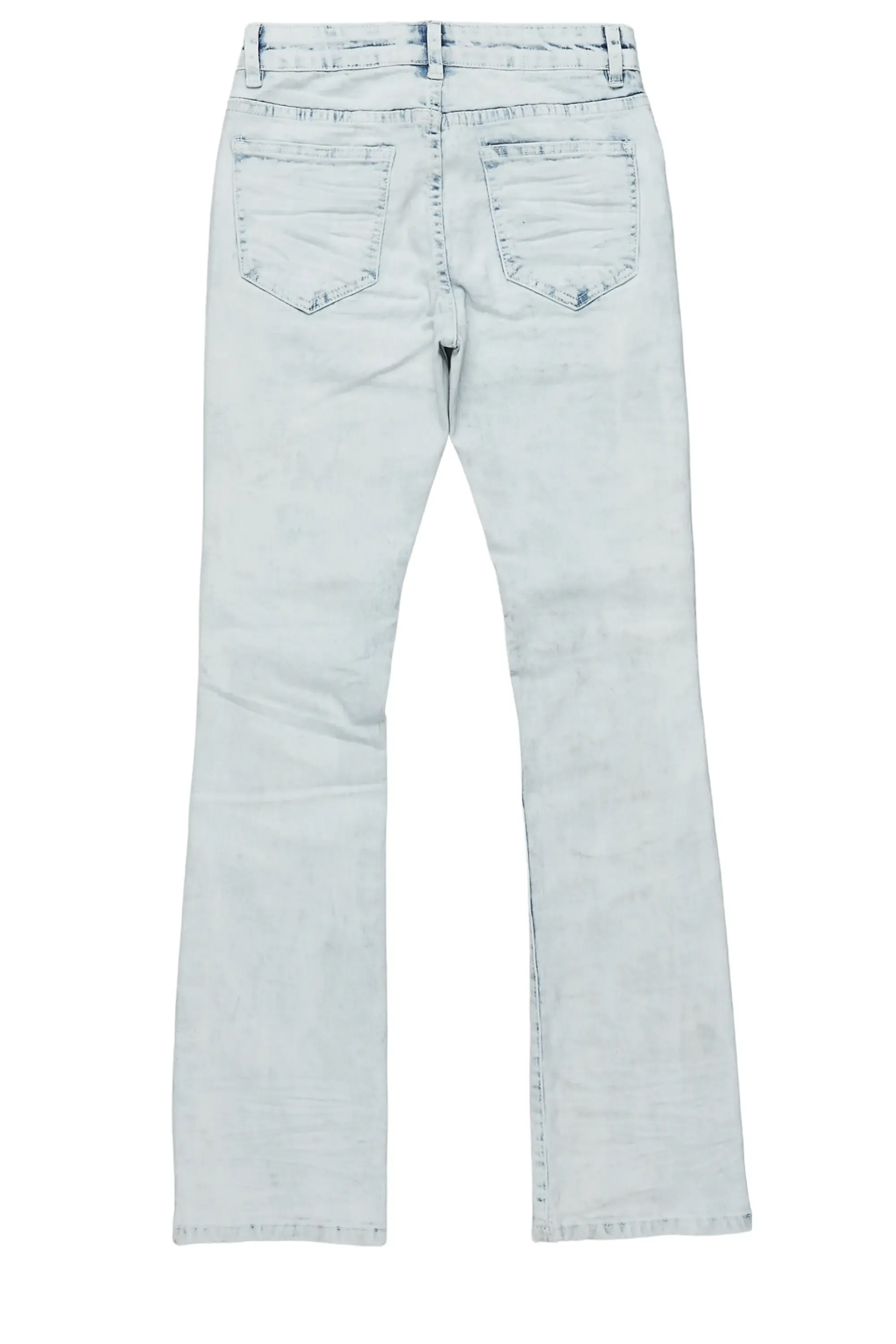 Boys Jaffer Light Blue Painter Stacked Flare Jean