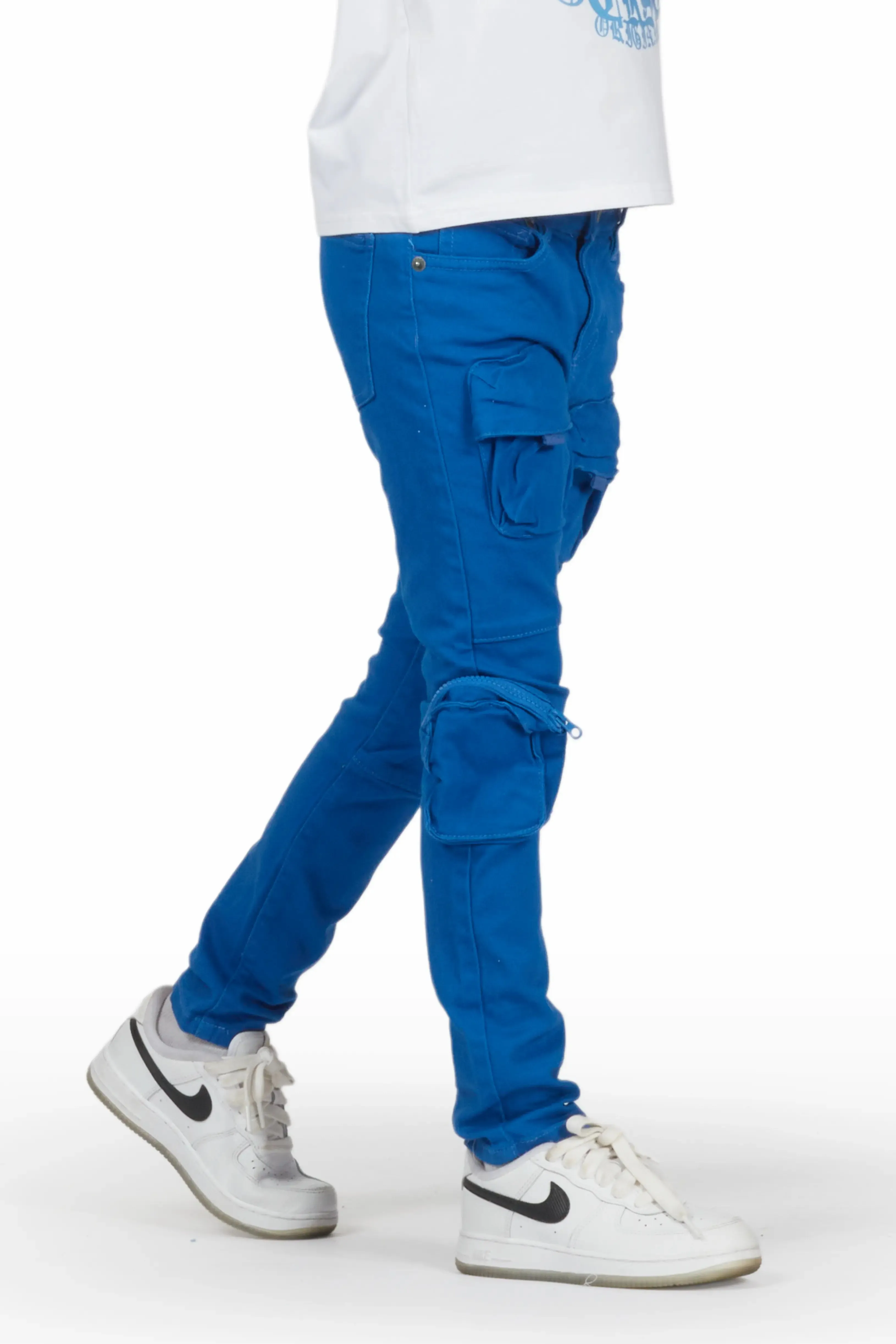 Boys Musa Royal Blue T-Shirt/Cargo Jean Set