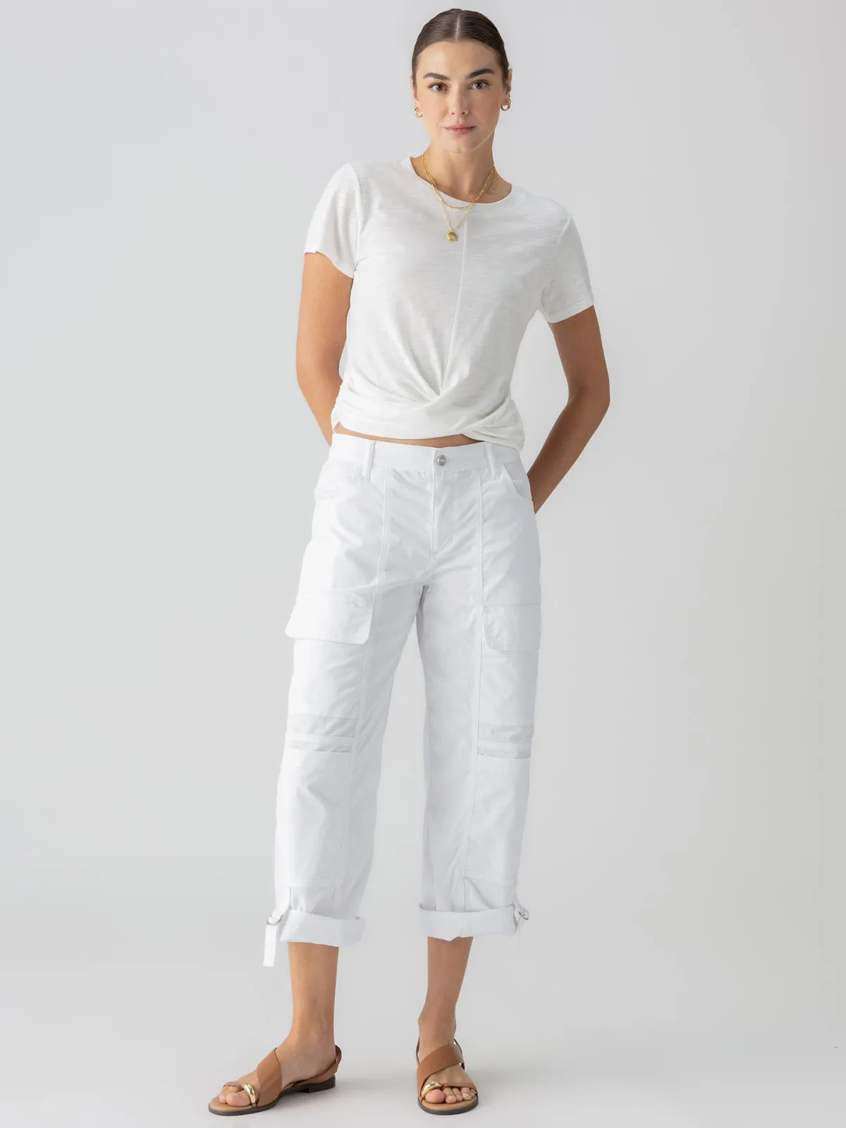 Cali Cargo Standard Rise Pant White