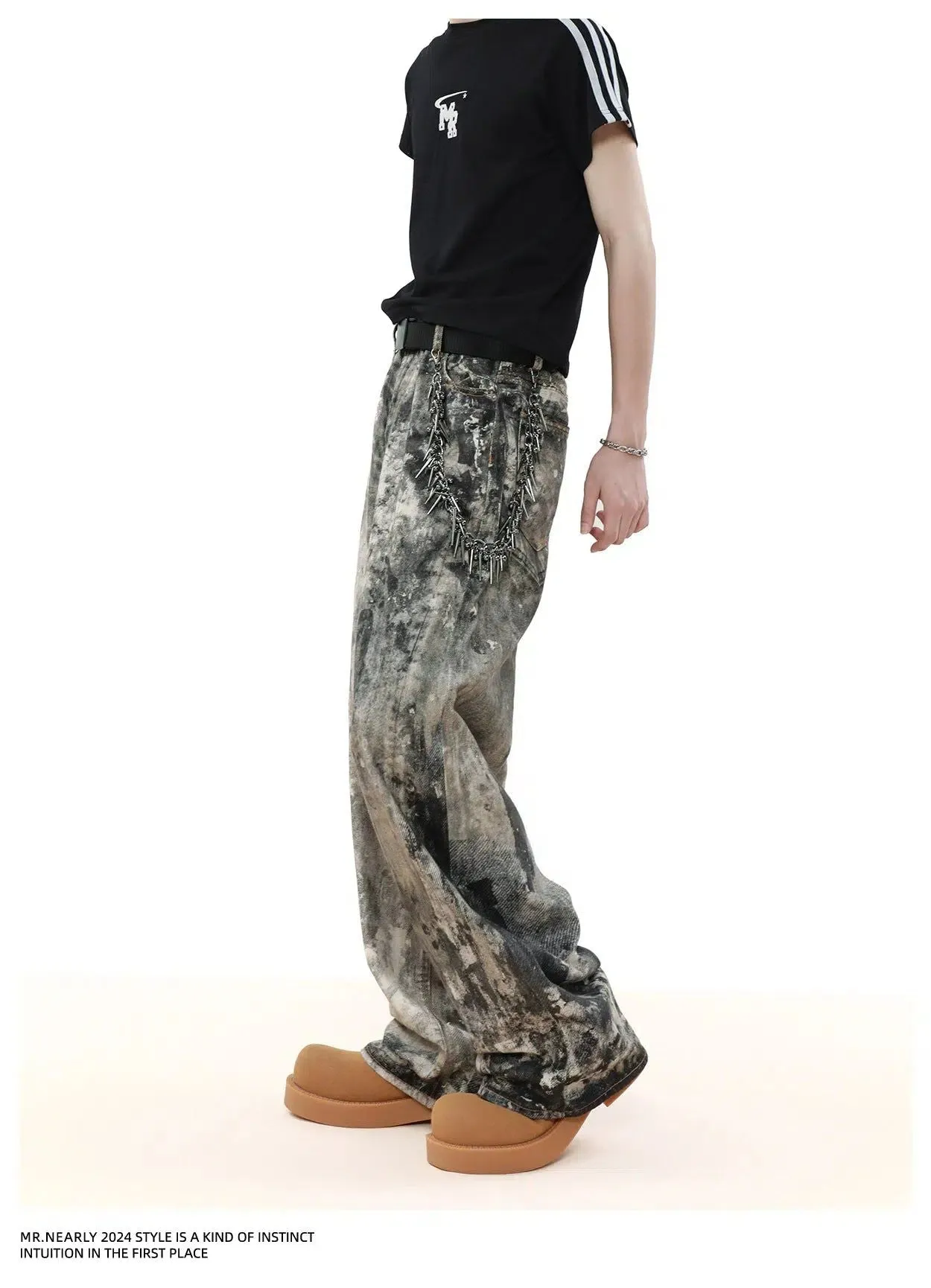 Camo Ink-Splashed Jeans