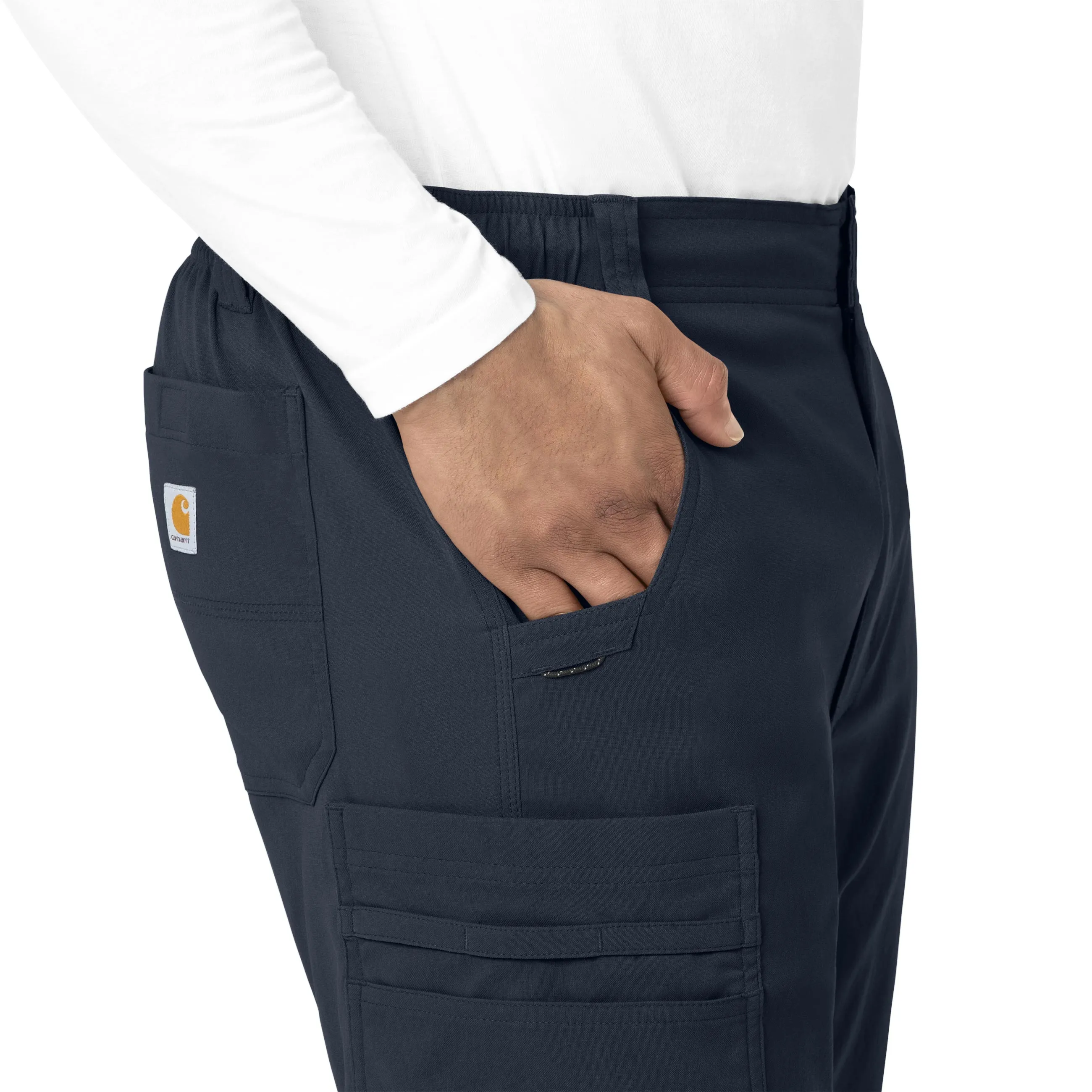 Carhartt Rugged Flex Peak Men's Straight Leg Cargo Scrub Pant - Navy