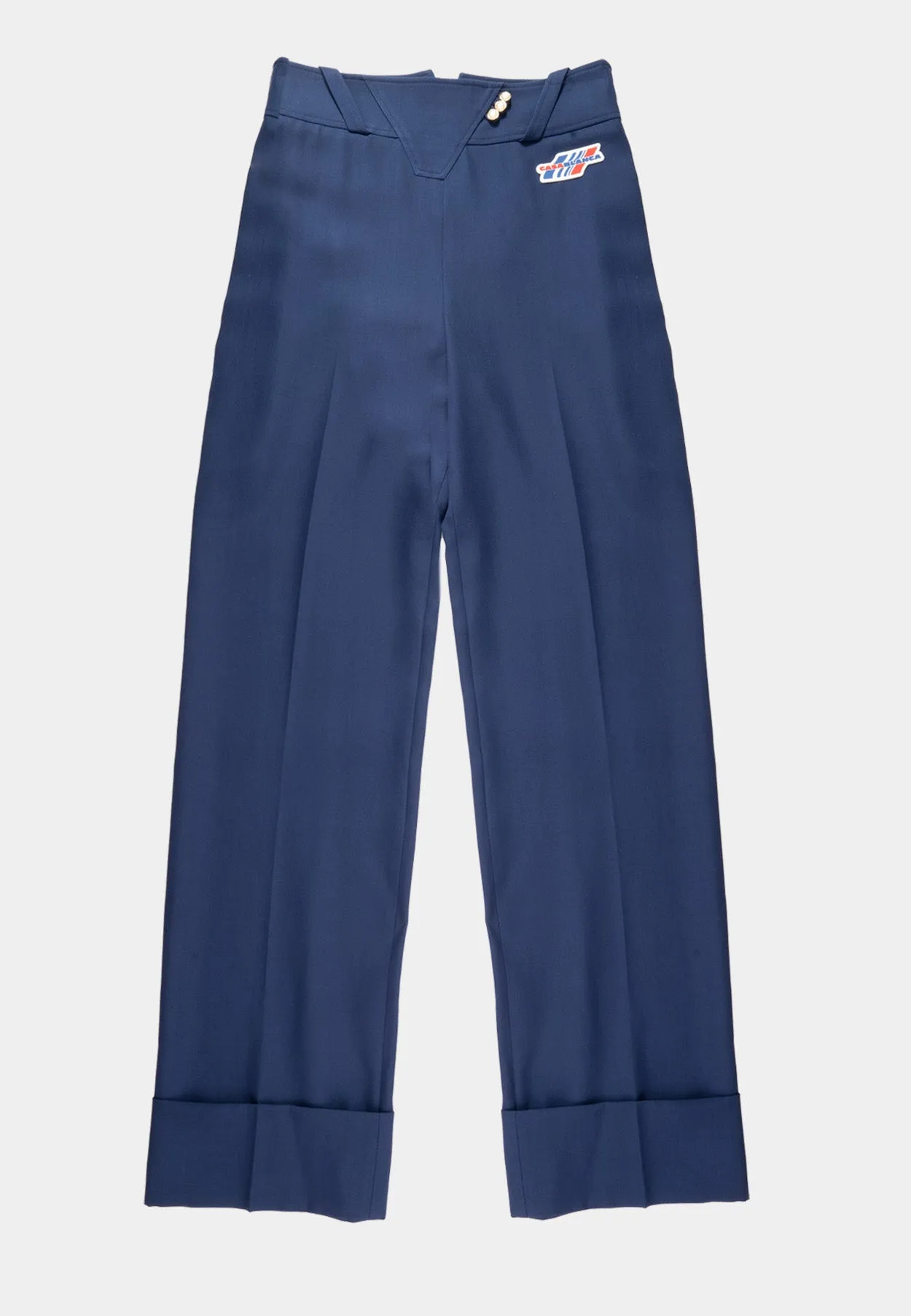 Casablanca Waist Panel Trousers Navy