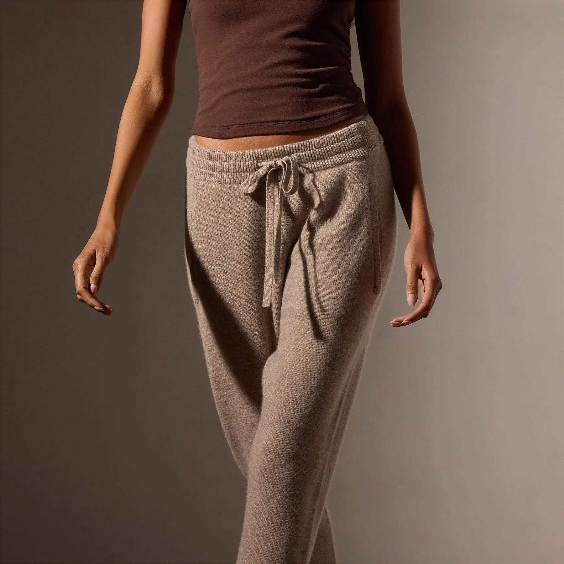 Cashmere Track Pant - Coyote