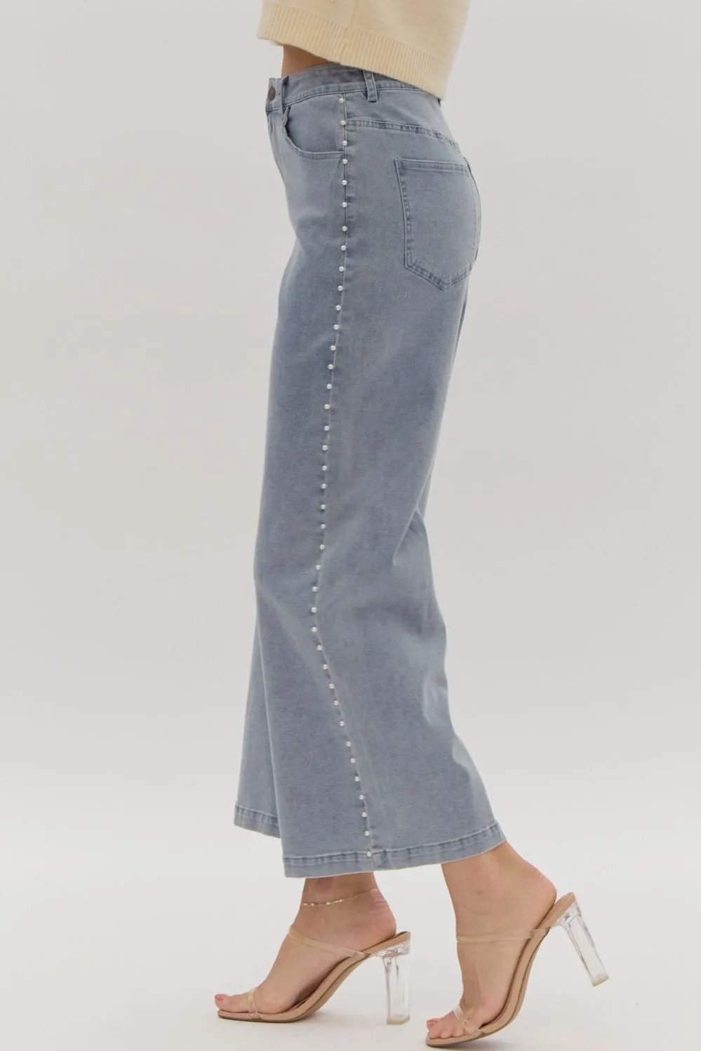 'Casual Class' Pearl Detail Jeans