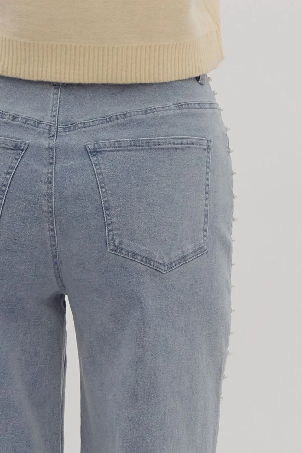 'Casual Class' Pearl Detail Jeans