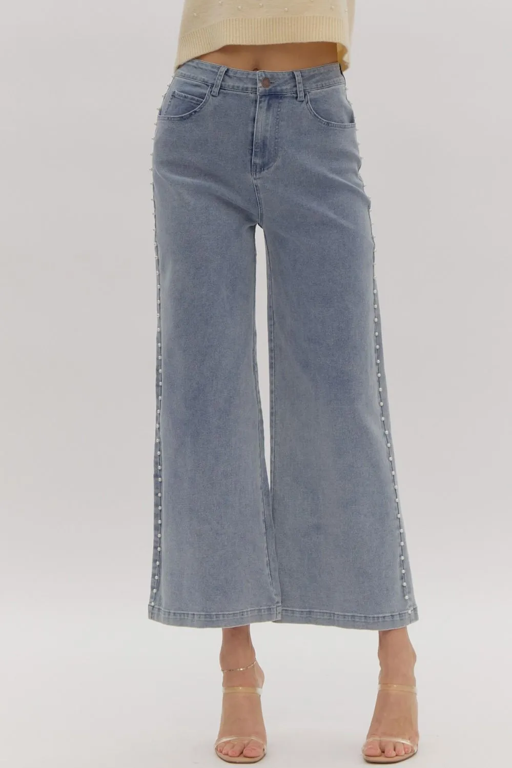 'Casual Class' Pearl Detail Jeans