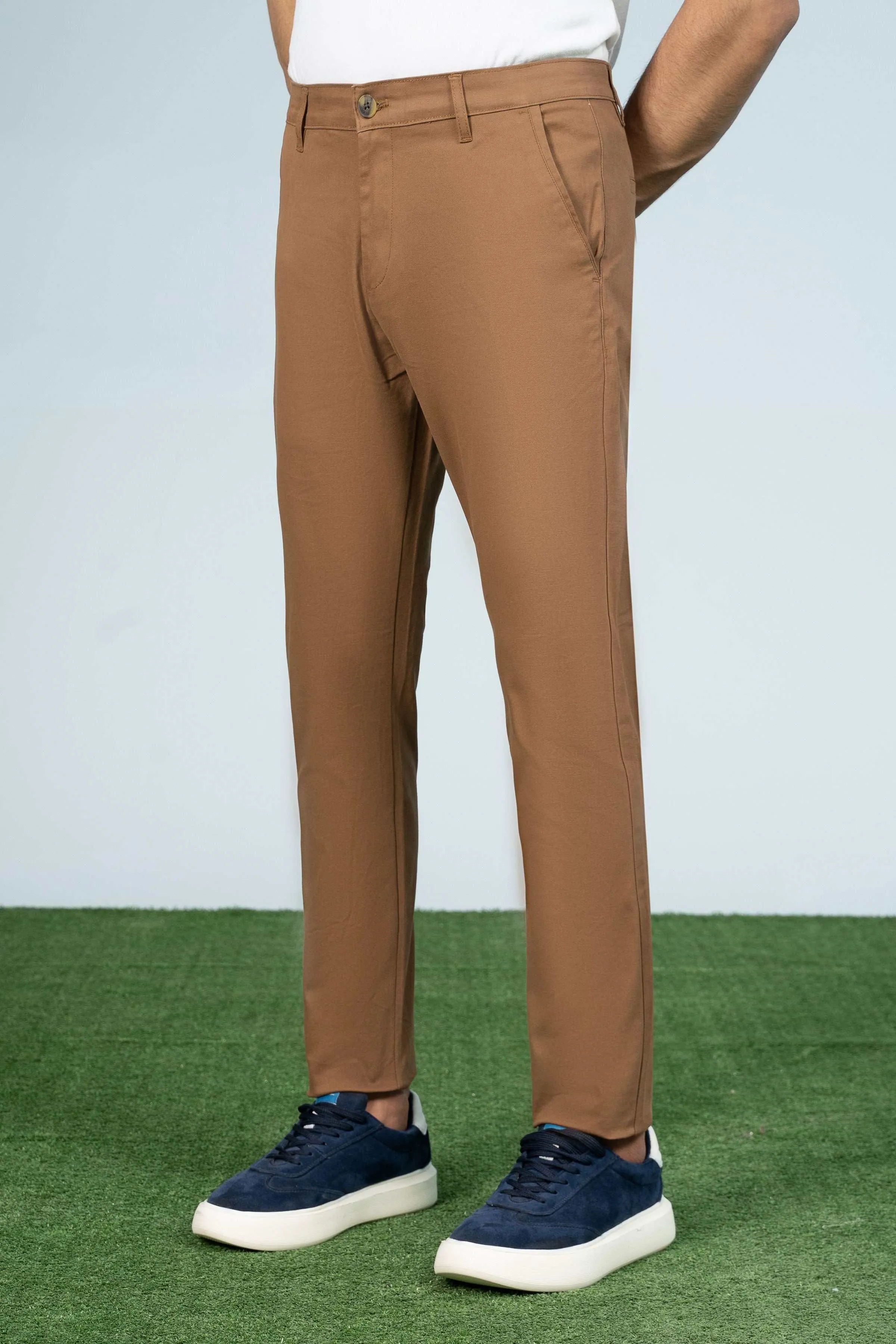 CASUAL PANT CROSS POCKET CAMEL