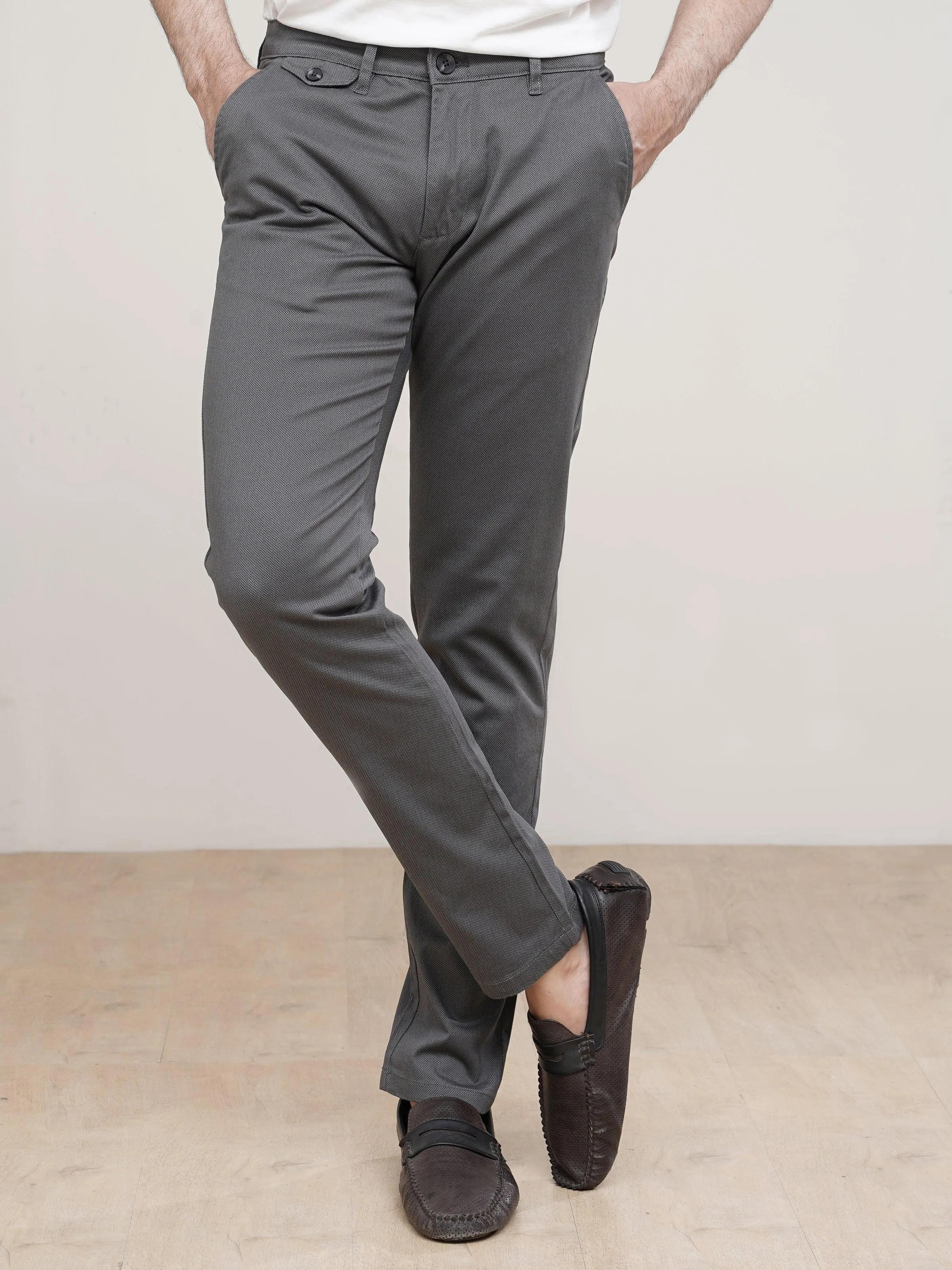 CASUAL PANT CROSS POCKET GREY BLUE