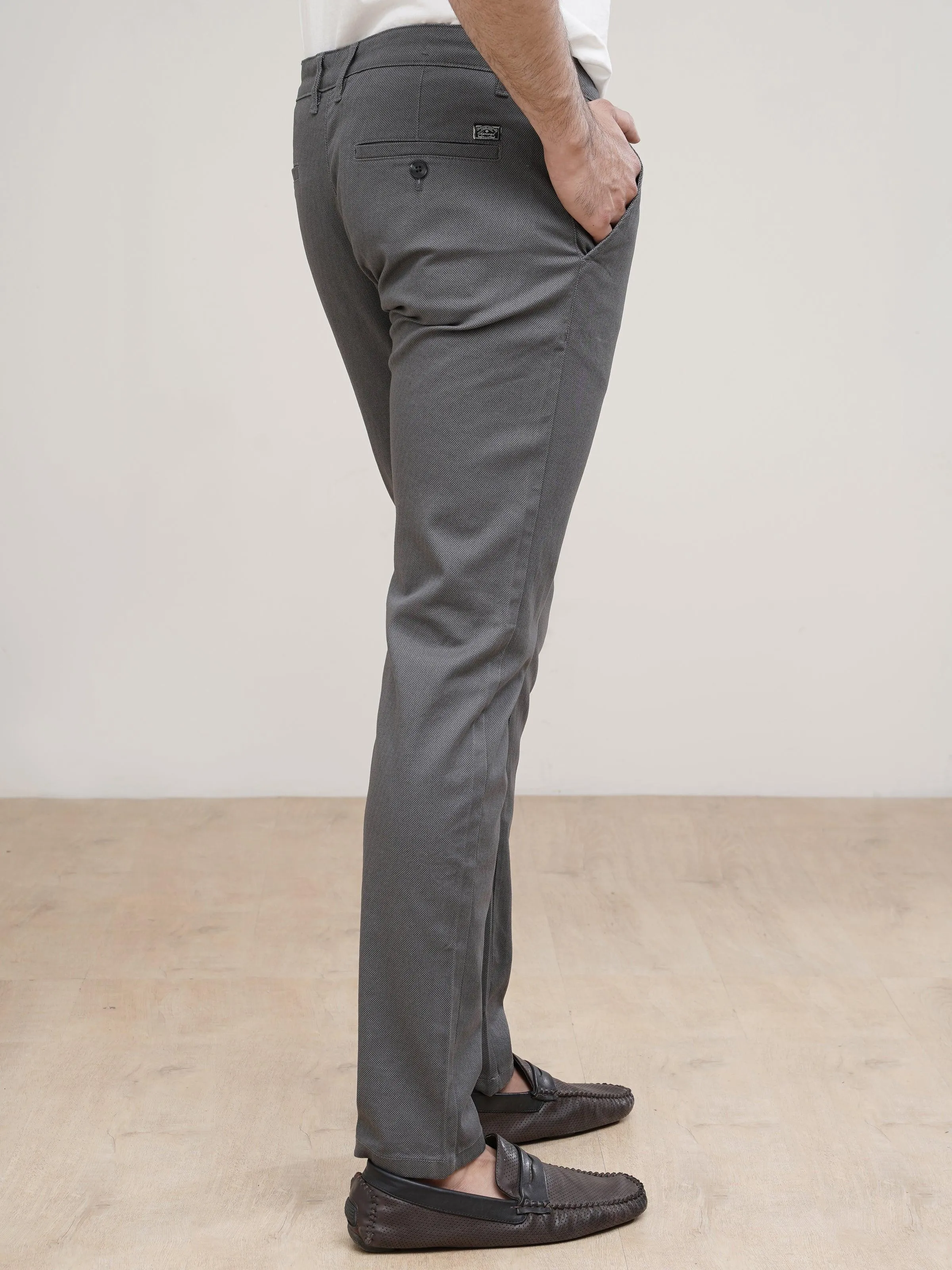 CASUAL PANT CROSS POCKET GREY BLUE