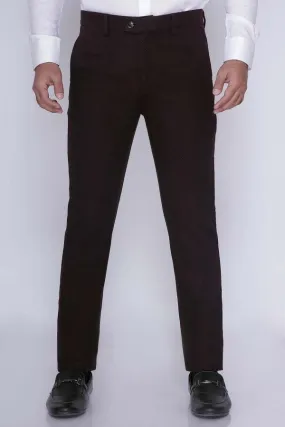 Italian Fit, Brown Casual Pants with Cross Pockets