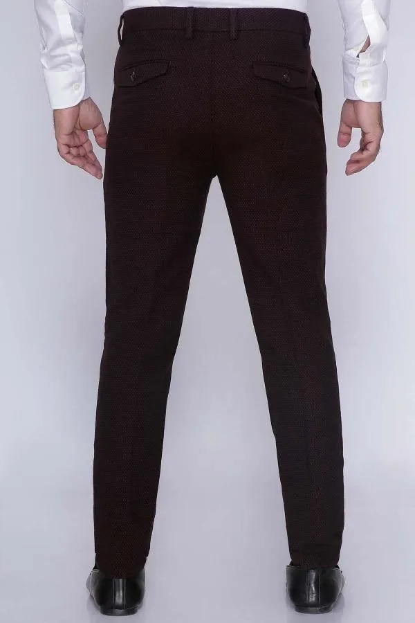 Italian Fit, Brown Casual Pants with Cross Pockets