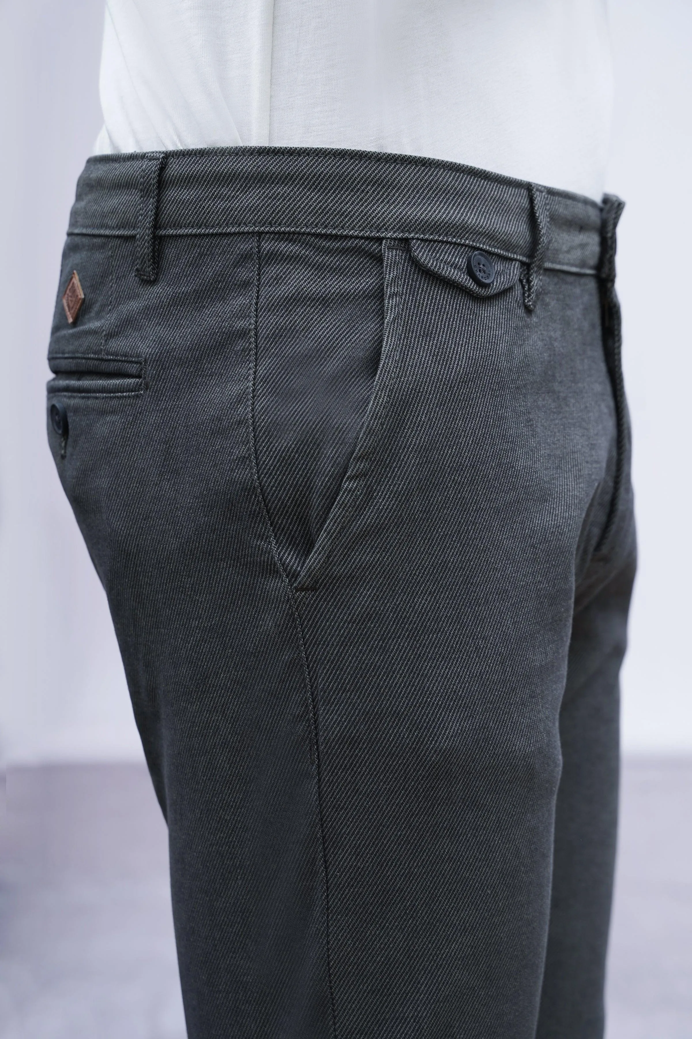 CASUAL PANT CROSS POCKET OLIVE BLACK