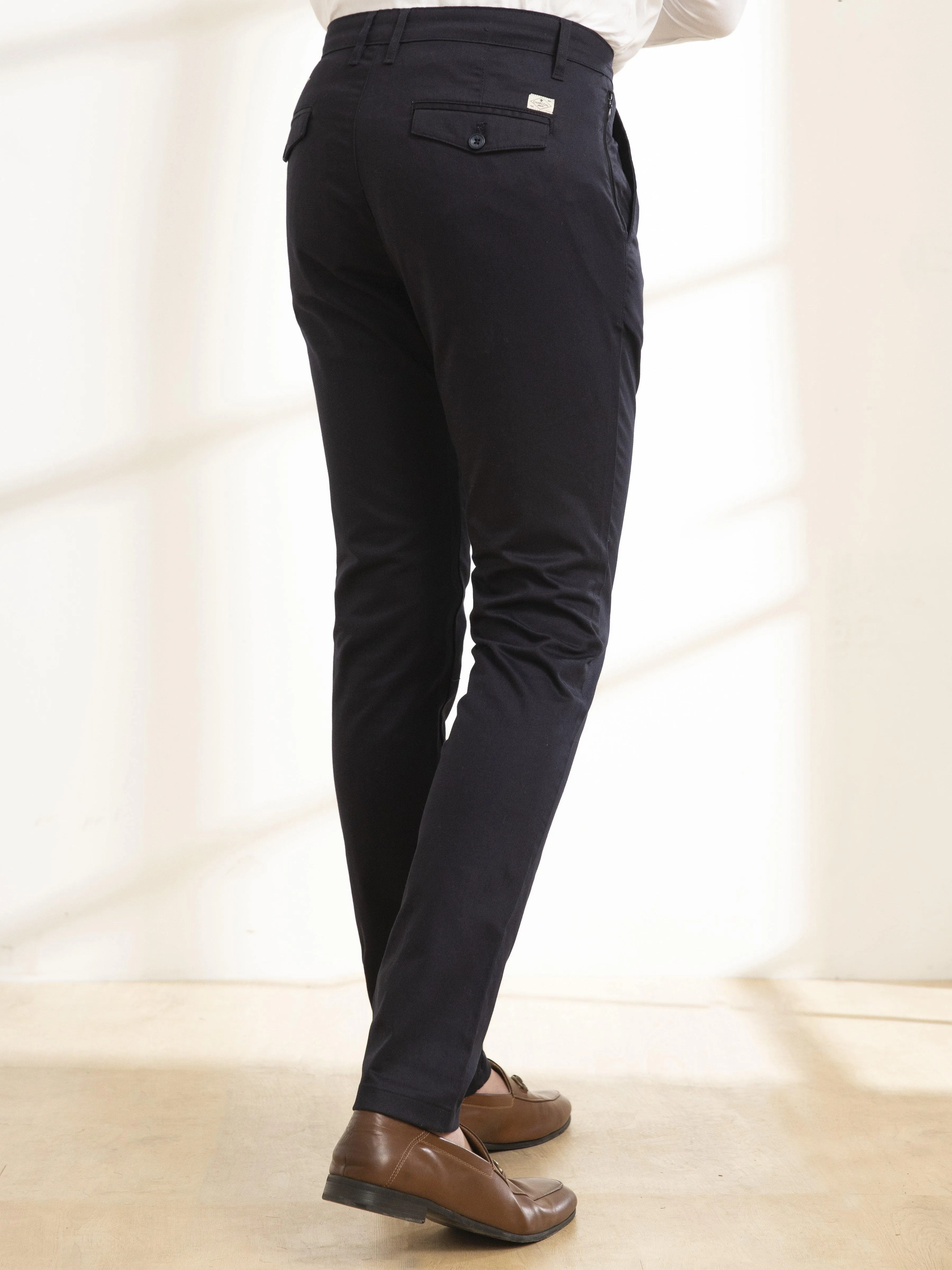 CASUAL PANT CROSS POCKET SLIM FIT NAVY