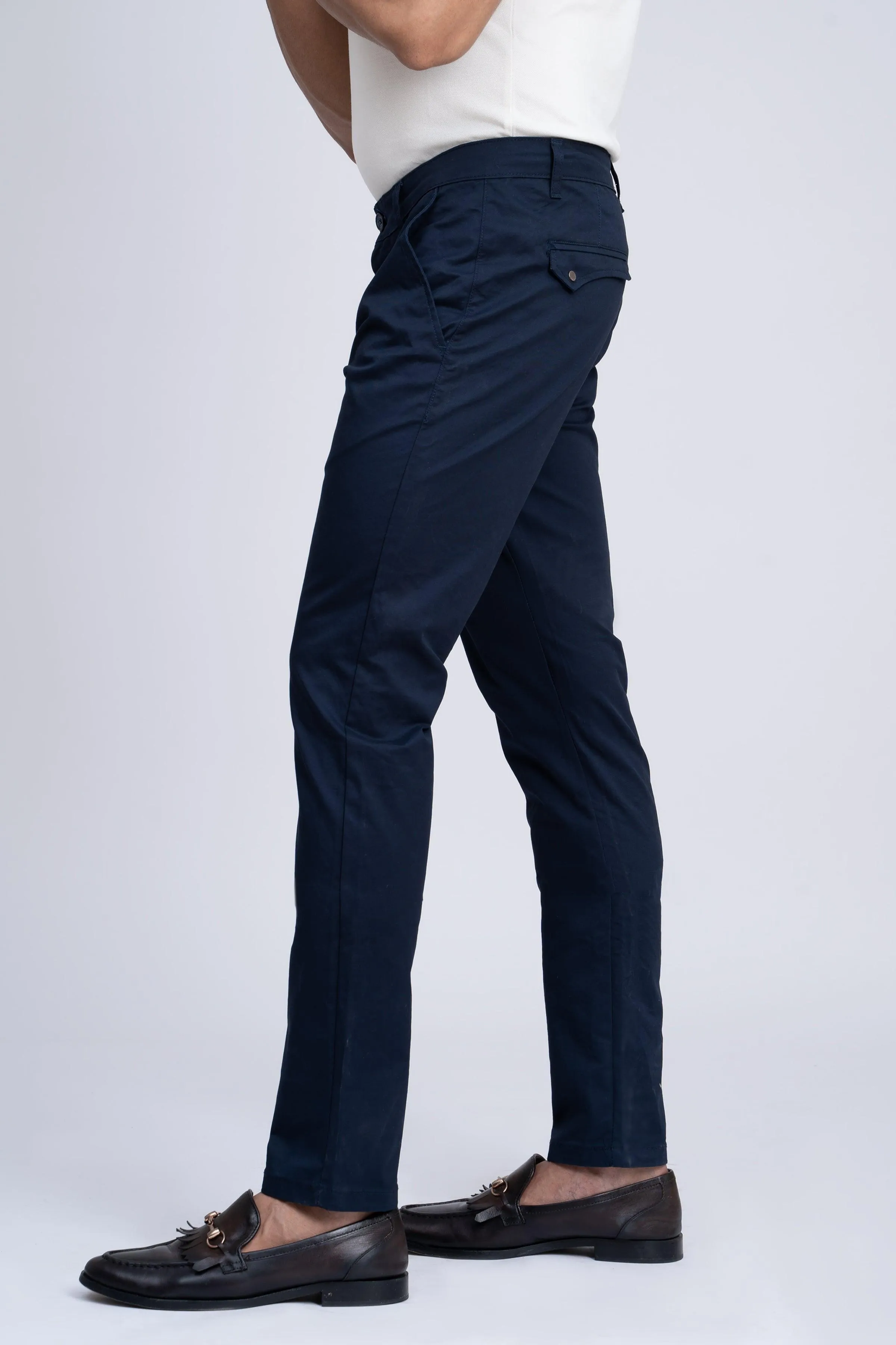 CASUAL PANT CROSS POCKET WITH FLAP NAVY