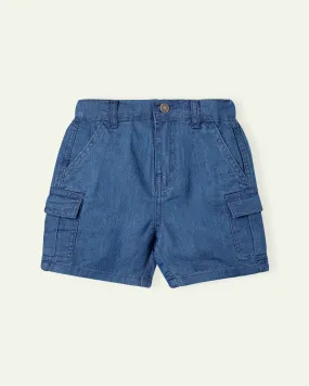 Chambray Cargo Shorts