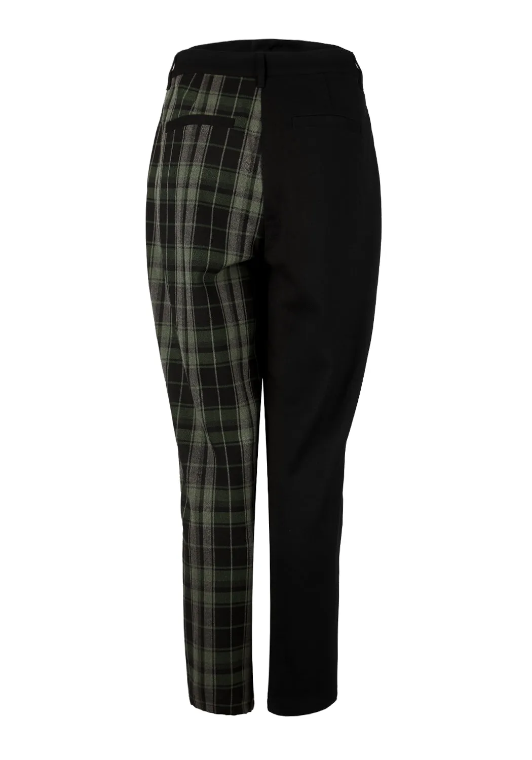 Checkmate High Waist Tapered Trousers