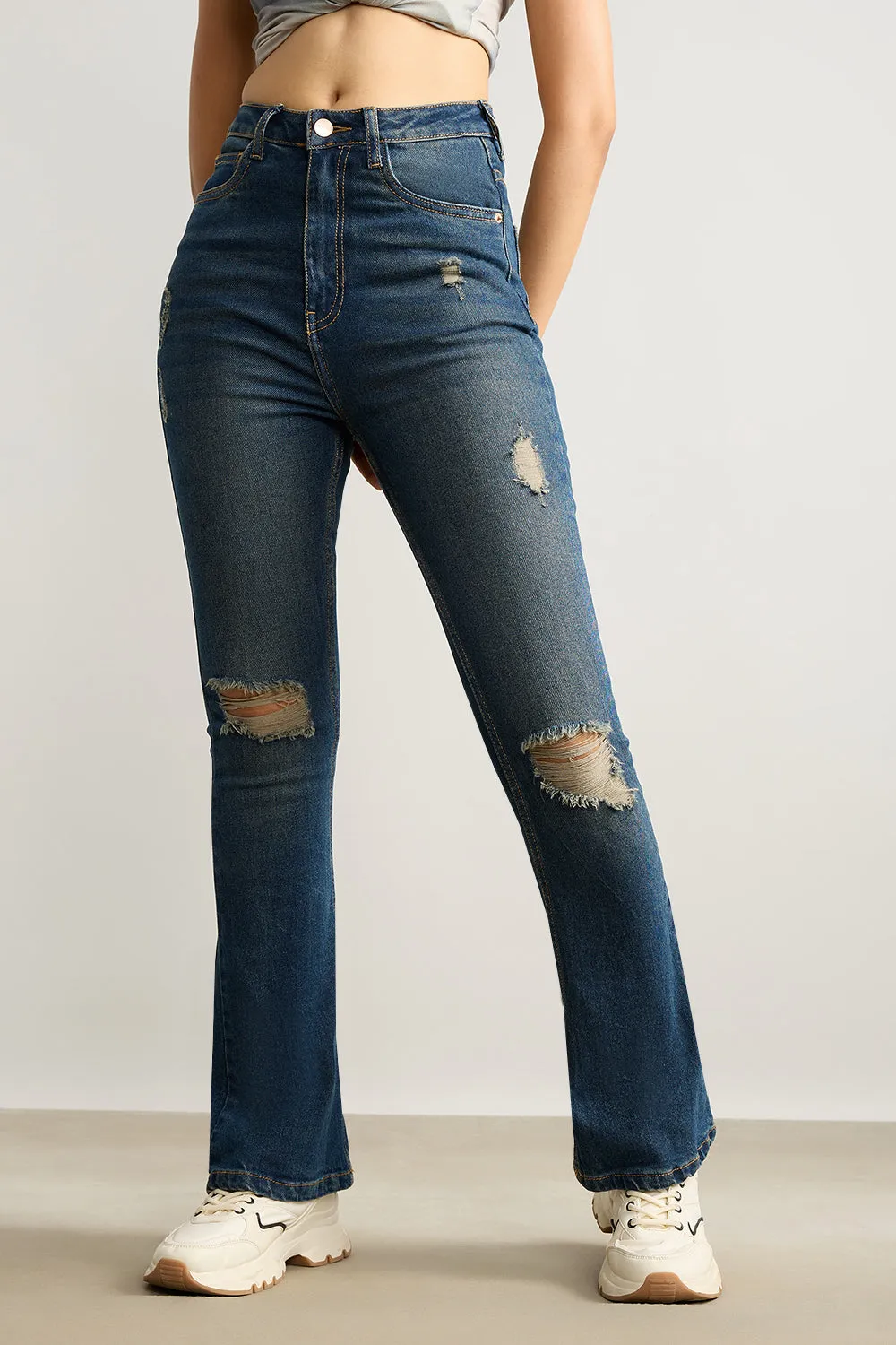 Classic Blue Bootcut Jeans