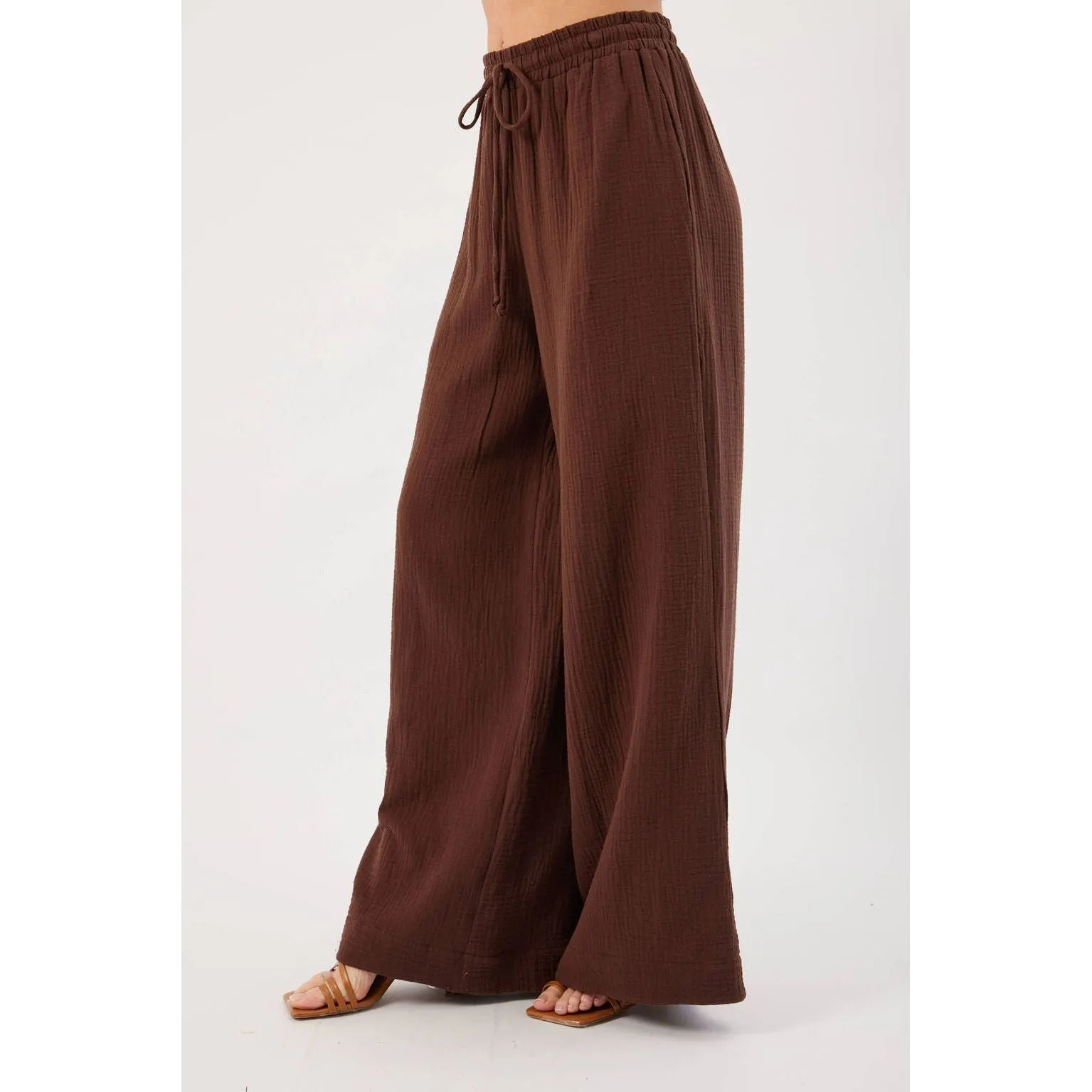 Claudia Chocolate Linen Pant