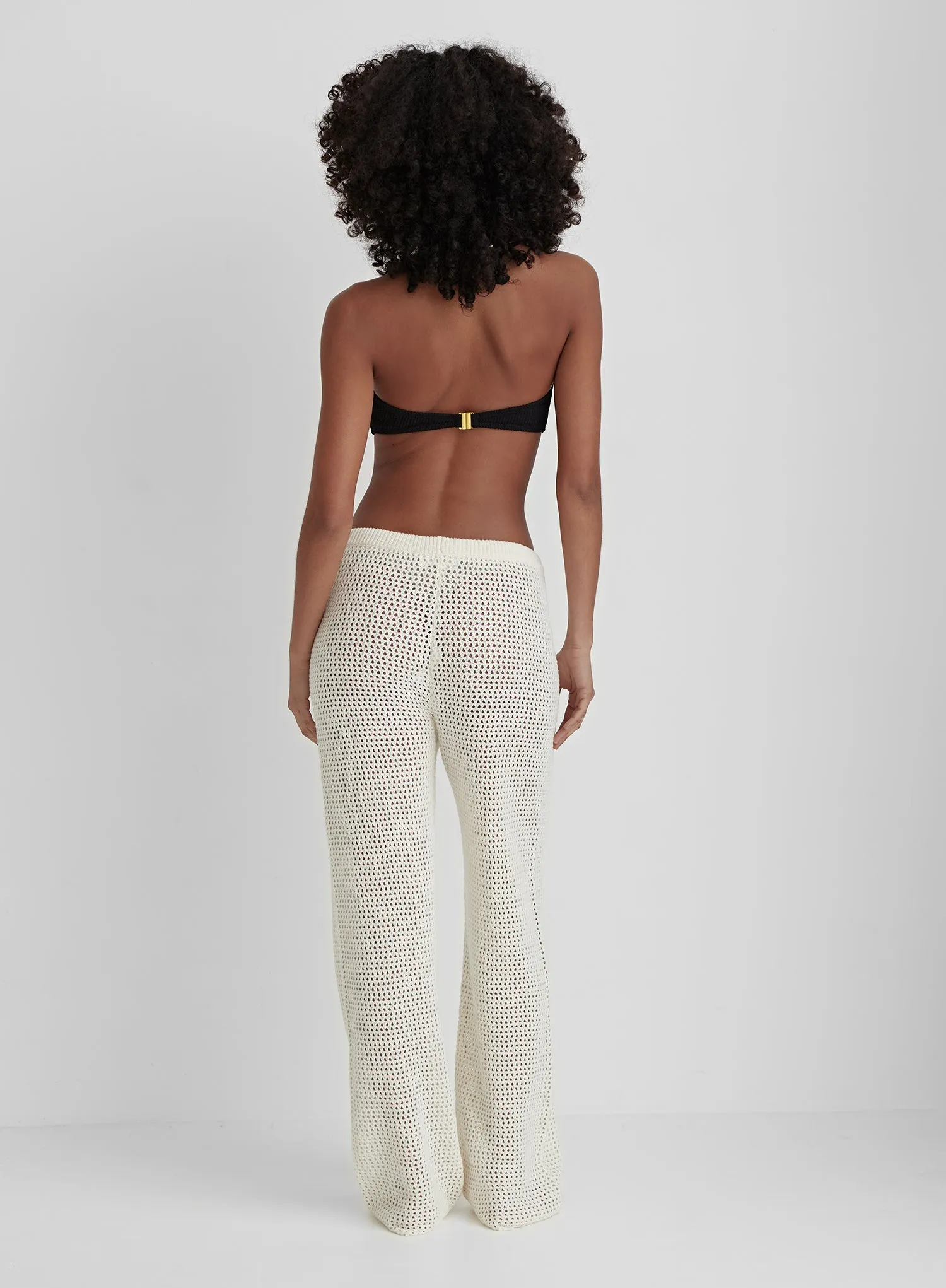 Cream Crochet Trousers- Minori