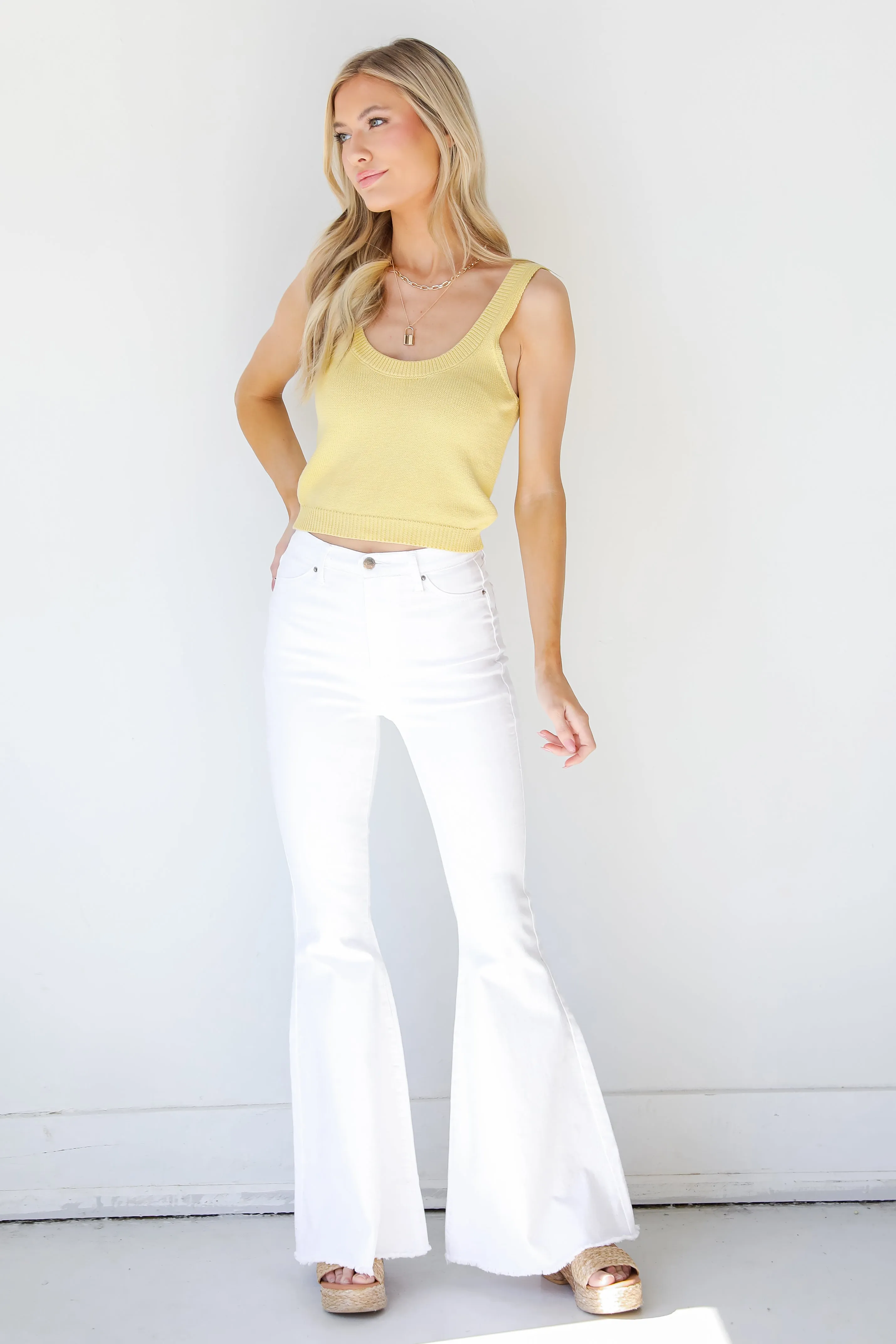 Dakota White Flare Jeans