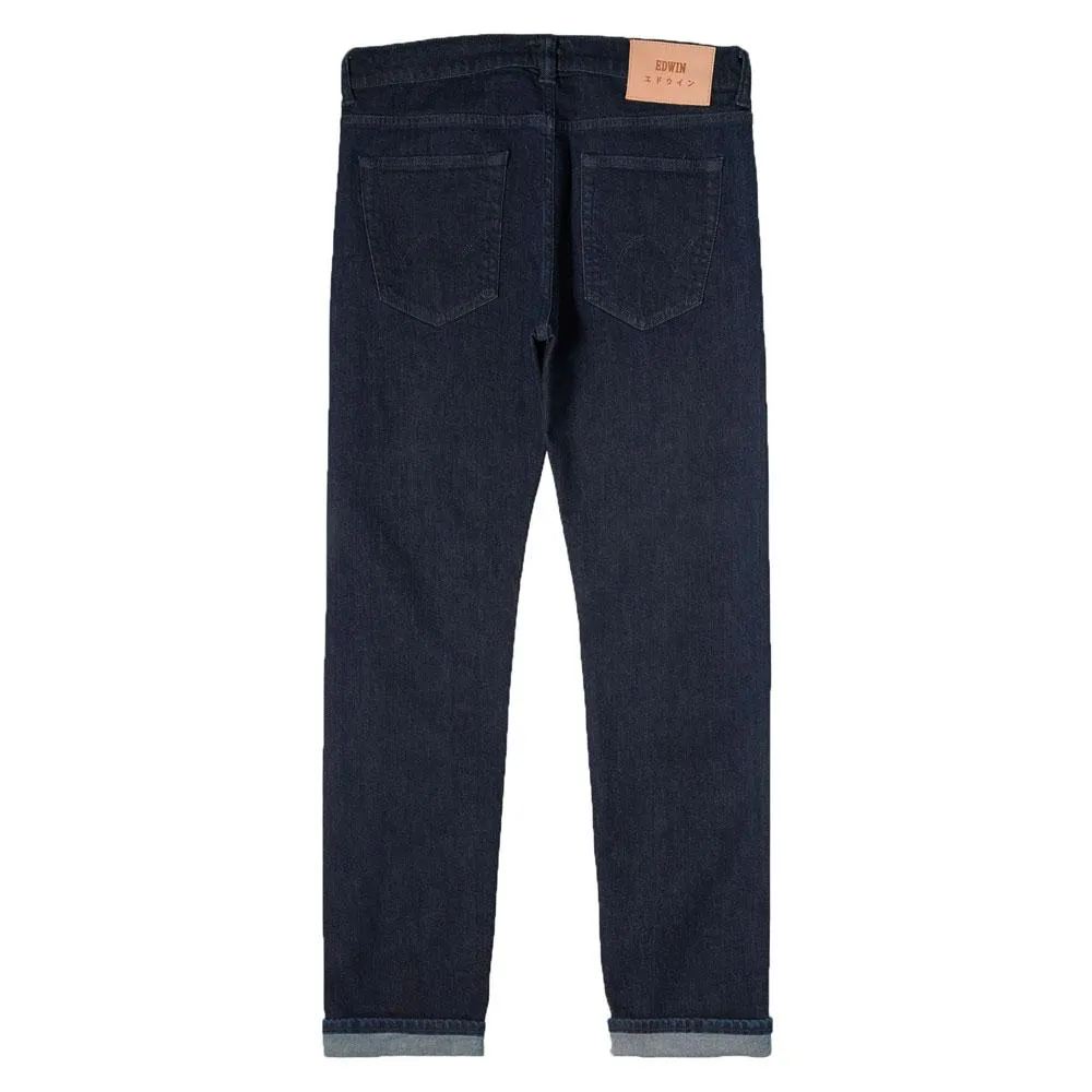 Edwin ED-80 Slim Tapered Jeans CS Red Listed Blue Denim - Rinsed